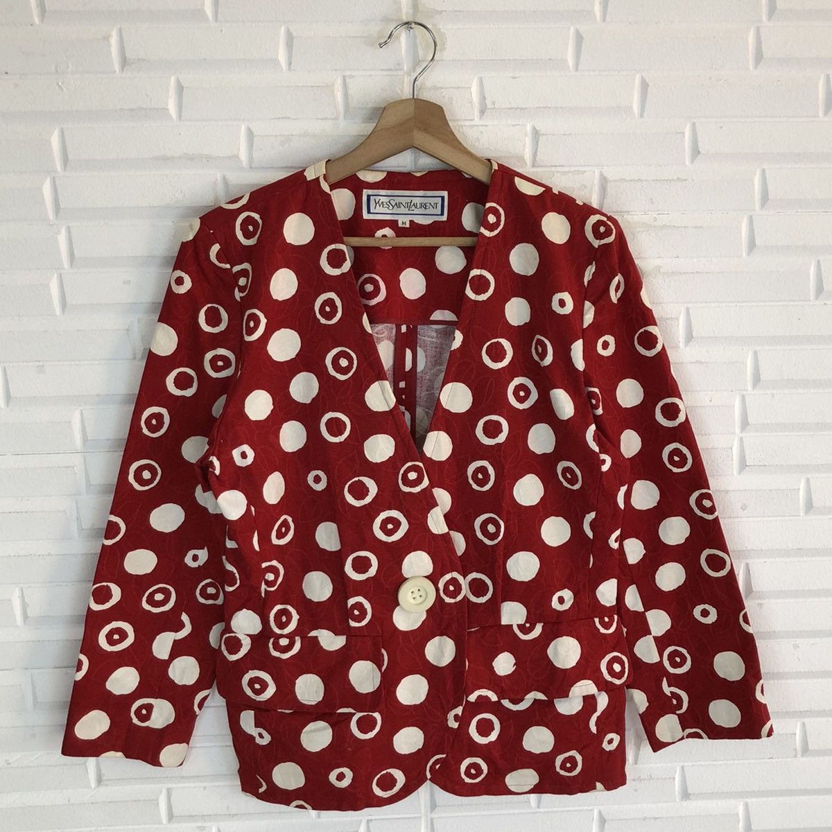 Yves Saint Laurent YVES SAINT LAUREN POLKADOT JACKET Size US M / EU 48-50 / 2 - 5 Thumbnail