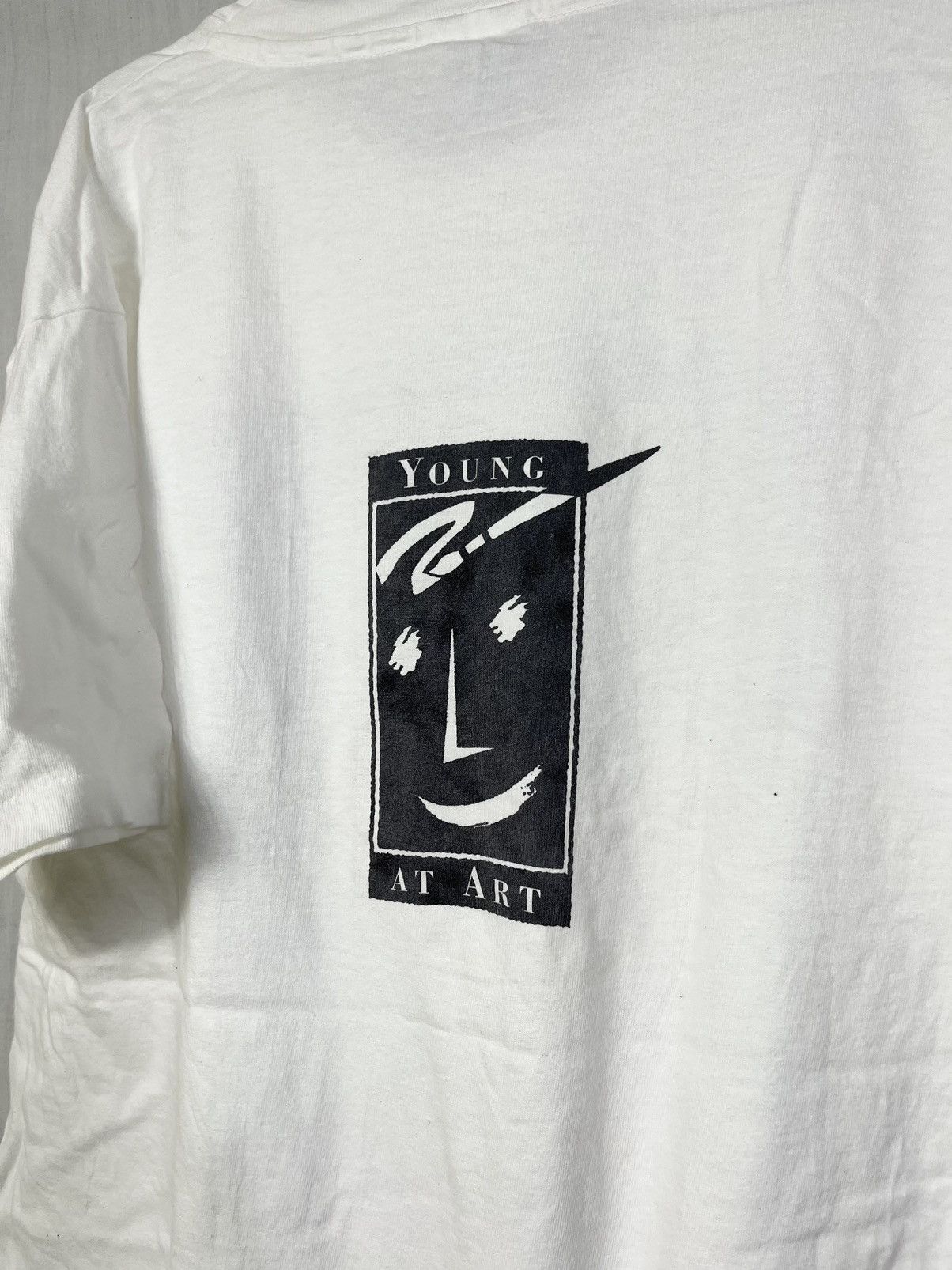 Vintage Vintage 90s Young at Art T-Shirt Size US XL / EU 56 / 4 - 4 Thumbnail