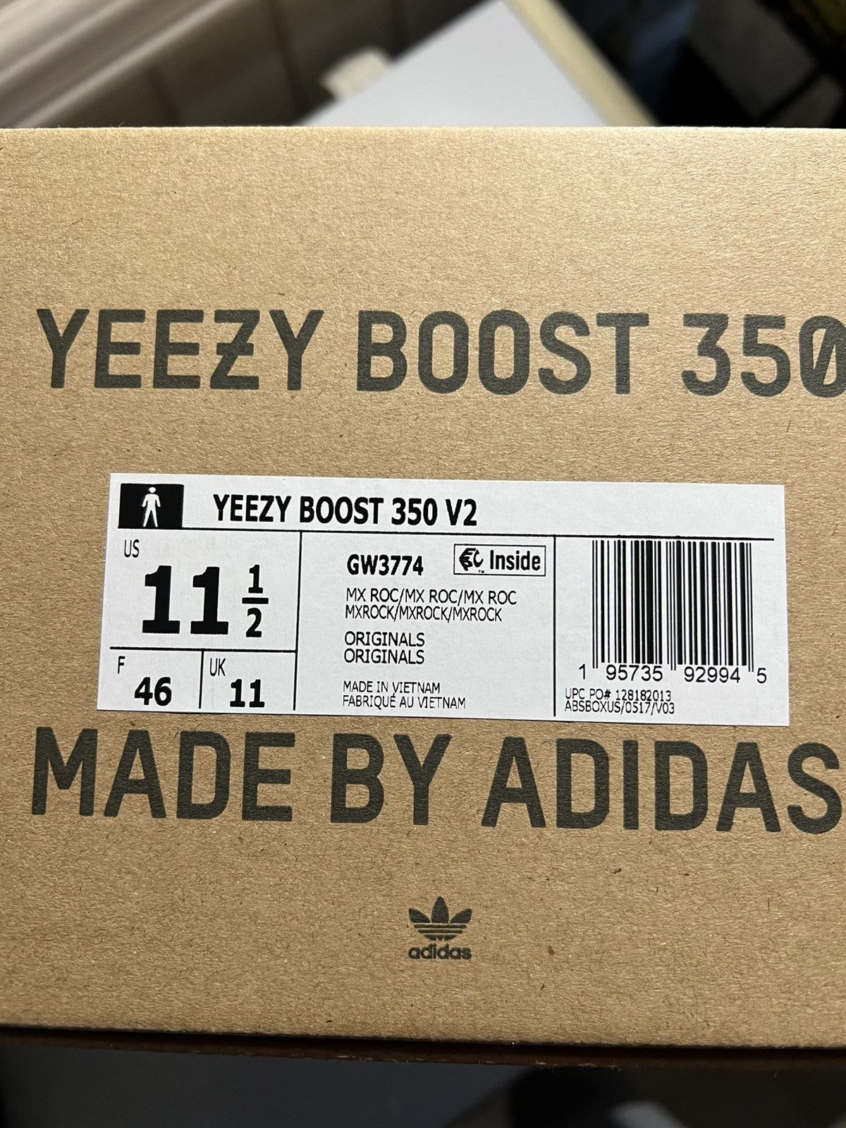 Adidas Yeezy Boost 350 v2 MX Rock Size US 11.5 / EU 44-45 - 4 Thumbnail