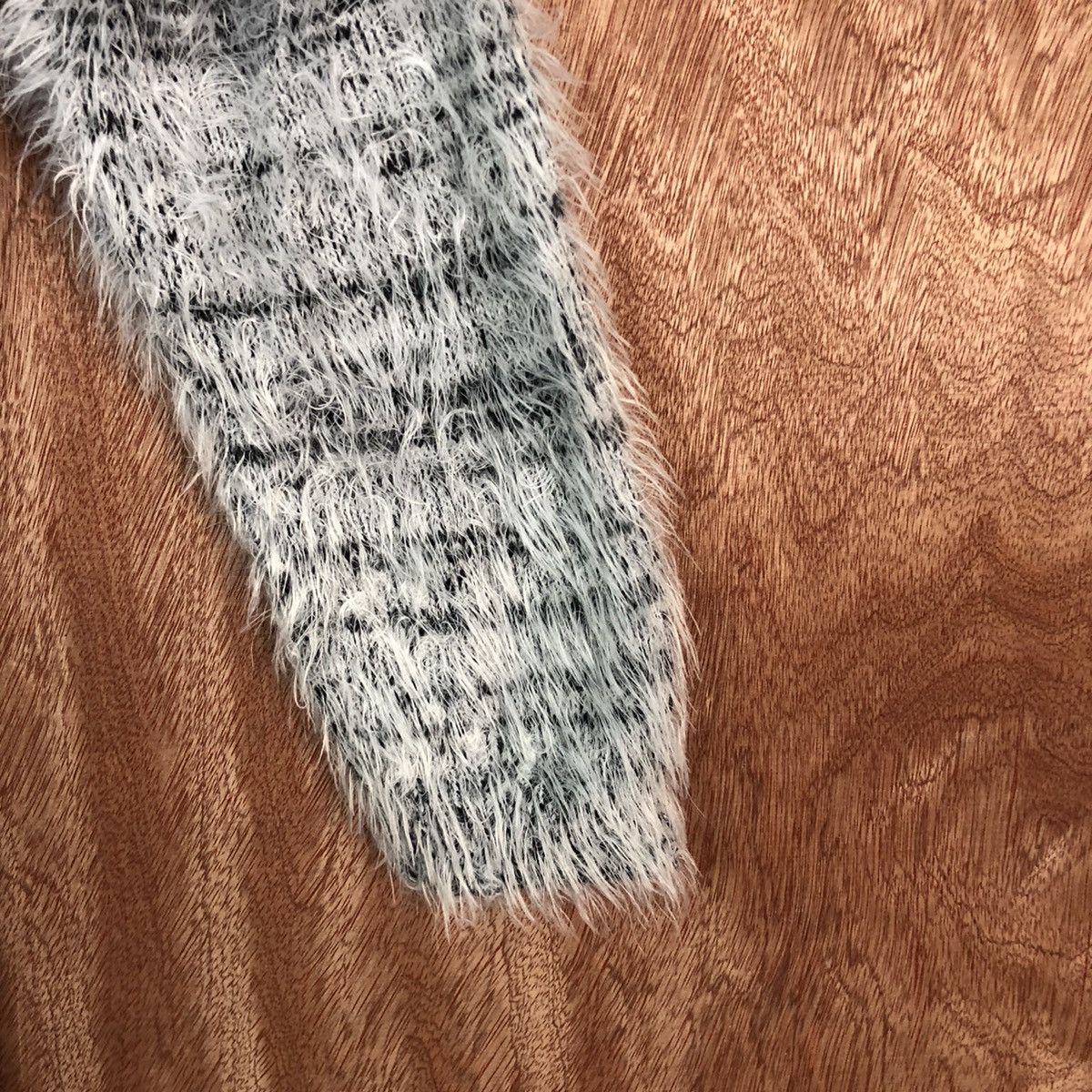 Homespun Knitwear × Japanese Brand Resexy White Black Mohair shag shaggy Knitwear #c353 Size US M / EU 48-50 / 2 - 4 Thumbnail