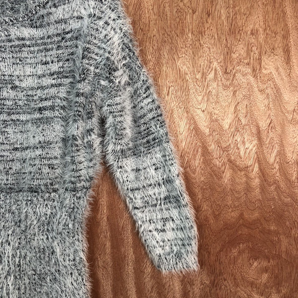 Homespun Knitwear × Japanese Brand Resexy White Black Mohair shag shaggy Knitwear #c353 Size US M / EU 48-50 / 2 - 5 Thumbnail