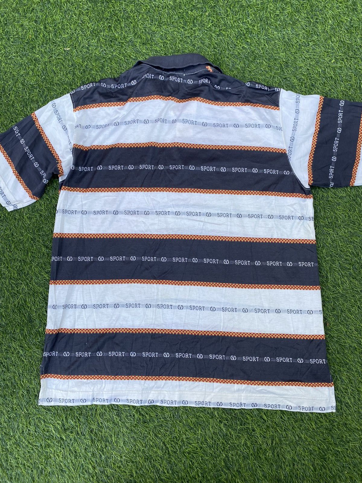 Valentino 90s Velentino Sport Jacquard logo polo Size US L / EU 52-54 / 3 - 6 Thumbnail