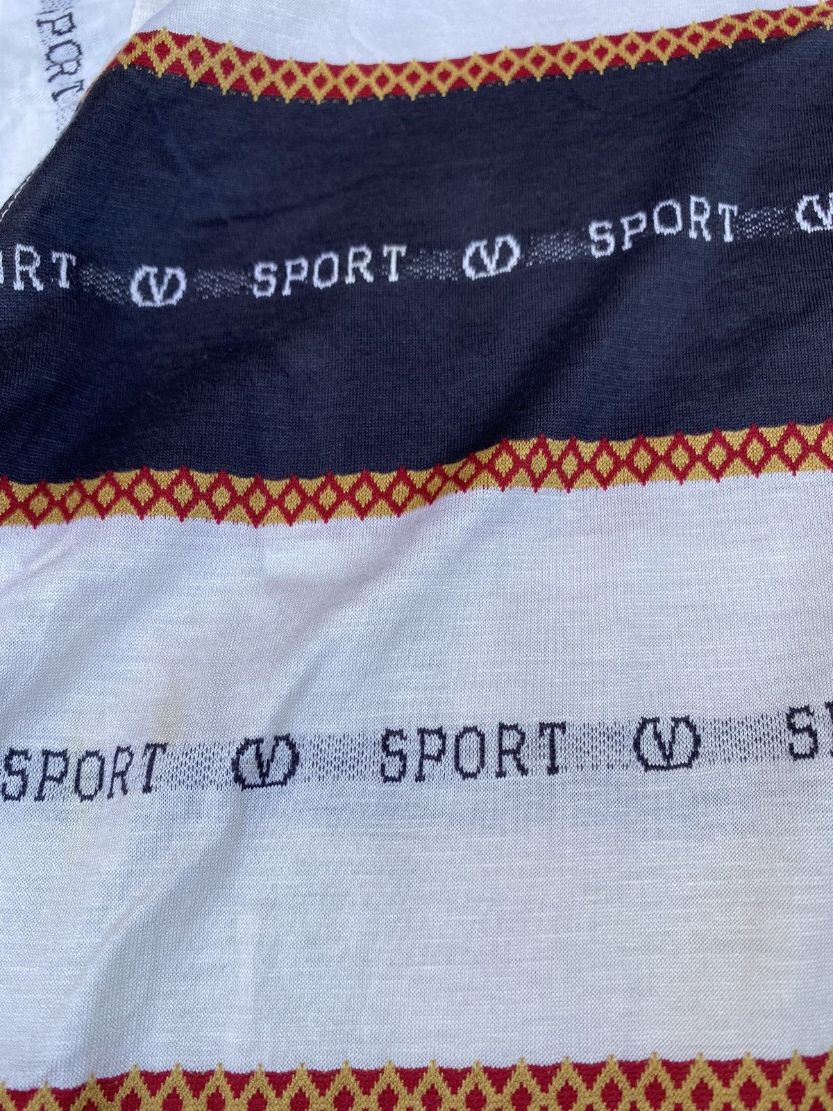 Valentino 90s Velentino Sport Jacquard logo polo Size US L / EU 52-54 / 3 - 4 Thumbnail