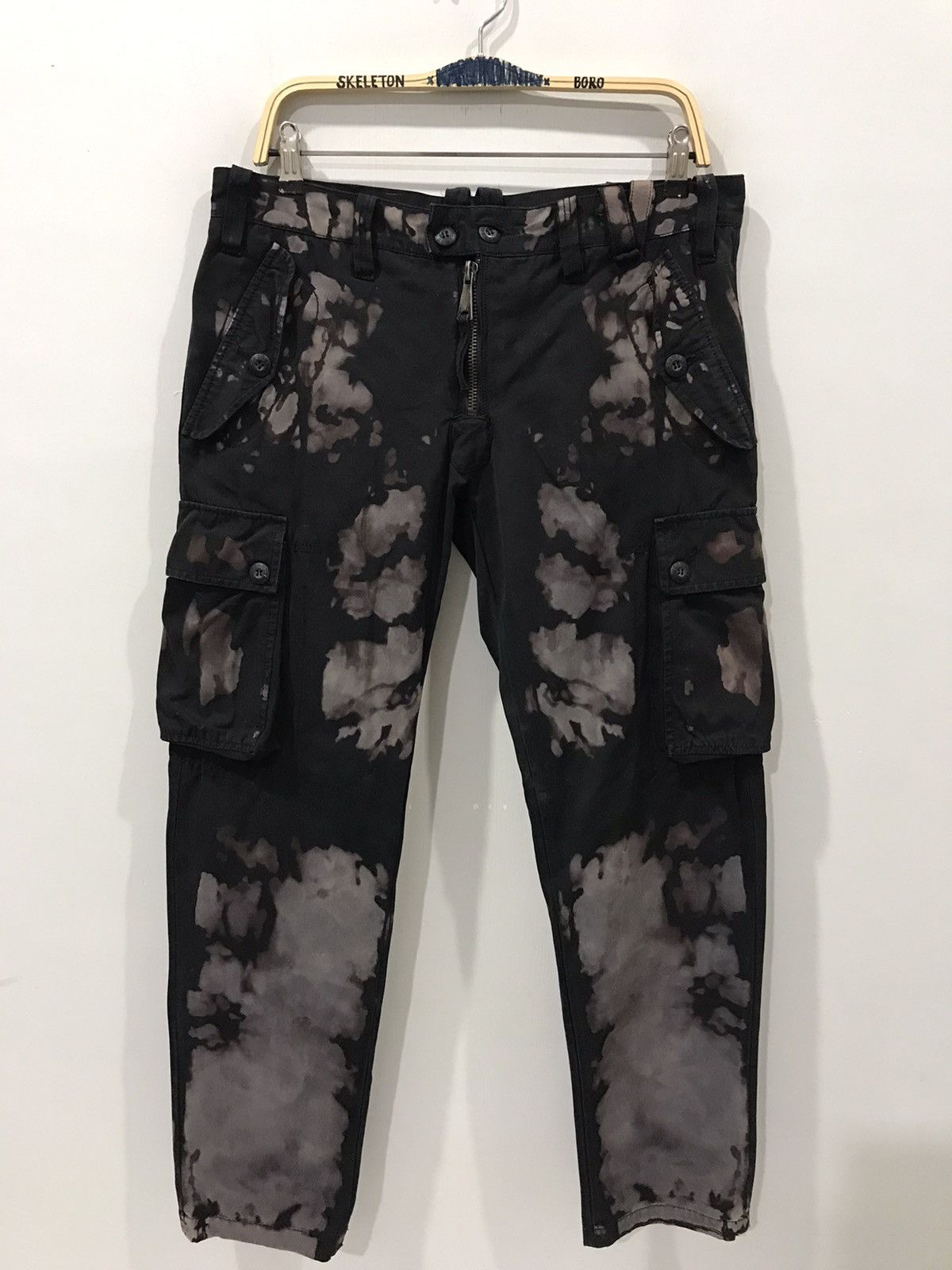 Japanese Brand × Seditionaries XCOMBOX Rare Sick Dope Japan Smoky Acid Wash Cargo Pant Size US 34 / EU 50 - 1 Thumbnail