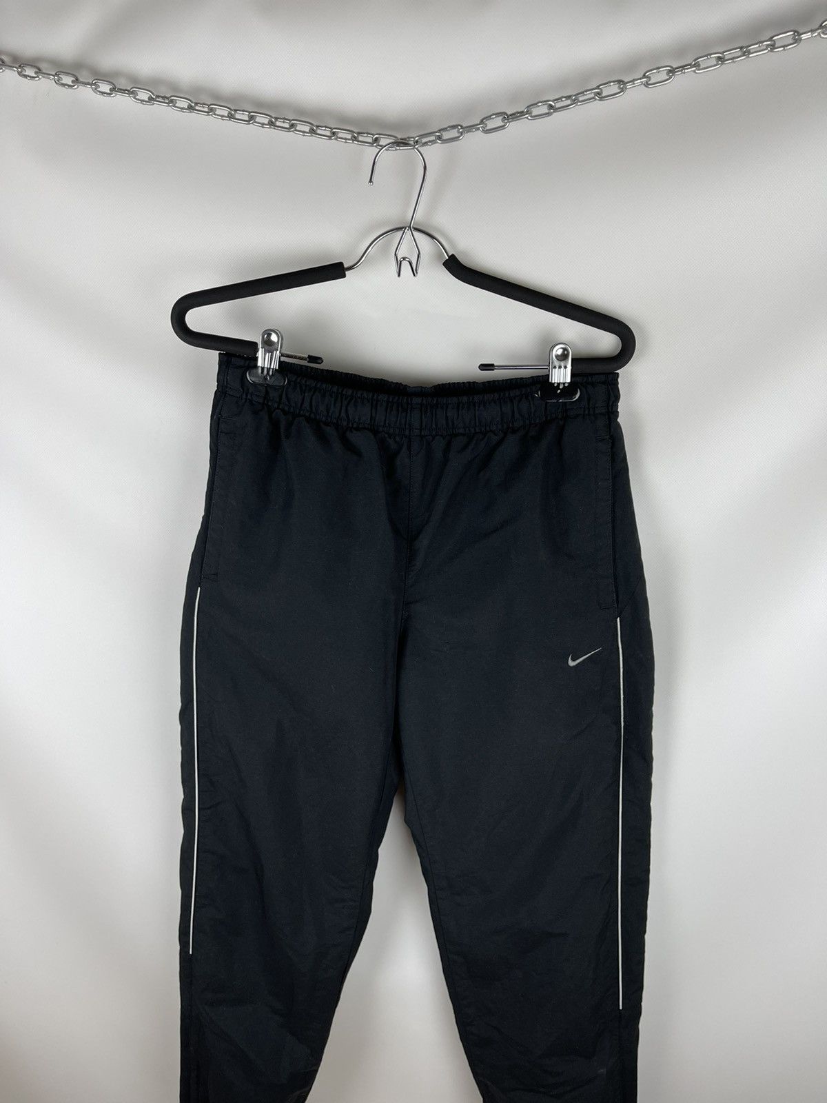 Nike Nike vintage y2k black swoosh embroidered logo track pants Size US 30 / EU 46 - 6 Thumbnail