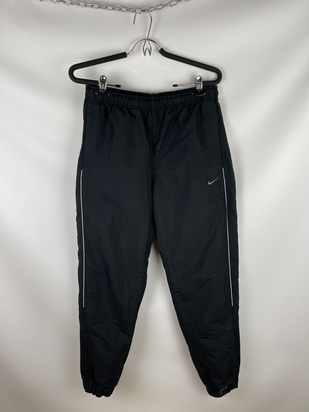 Nike Nike vintage y2k black swoosh embroidered logo track pants Size US 30 / EU 46 - 1 Thumbnail