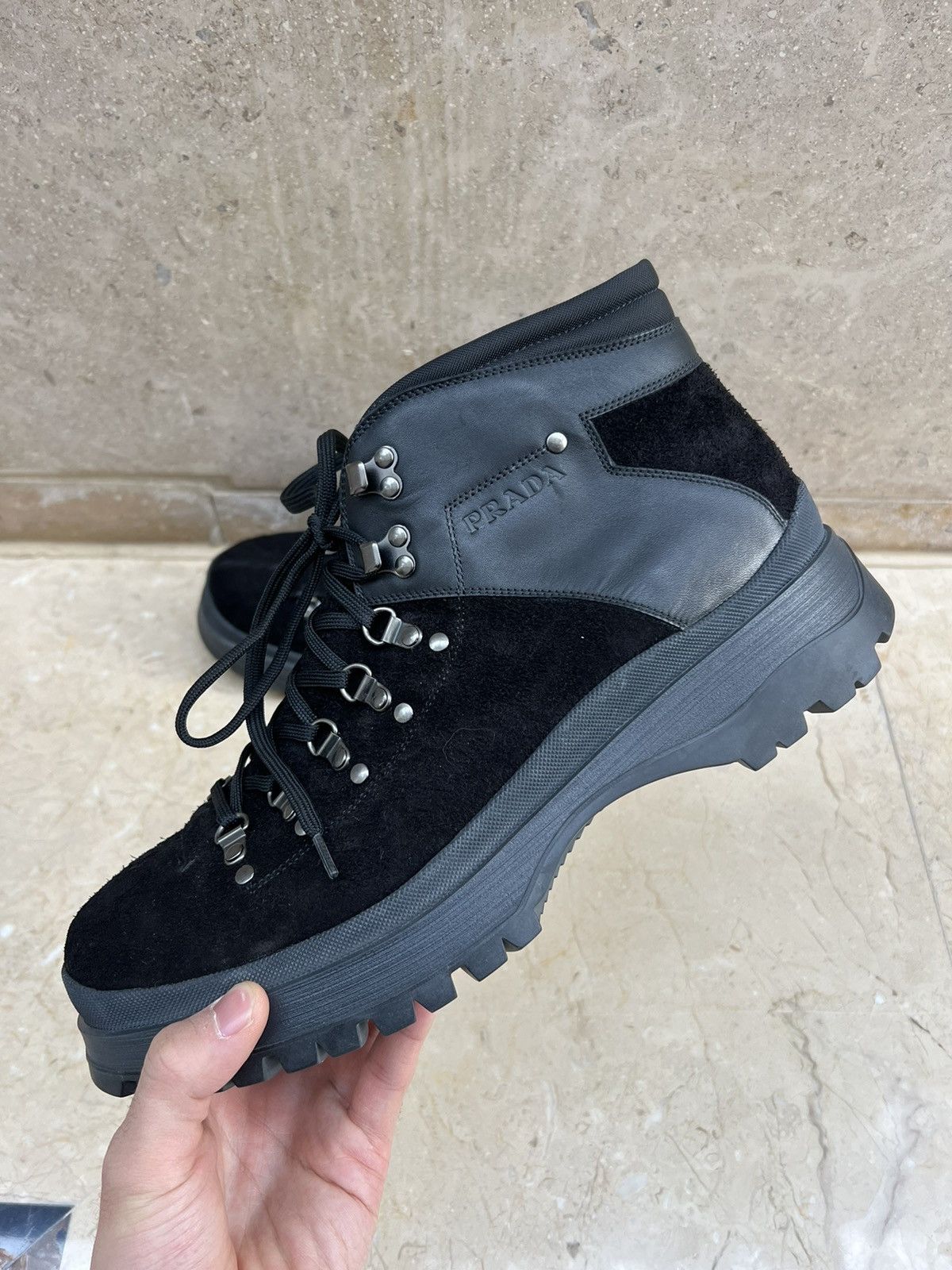 Prada Prada 18fw Brixxen Hiking Boots Hiker | Grailed display picture 2