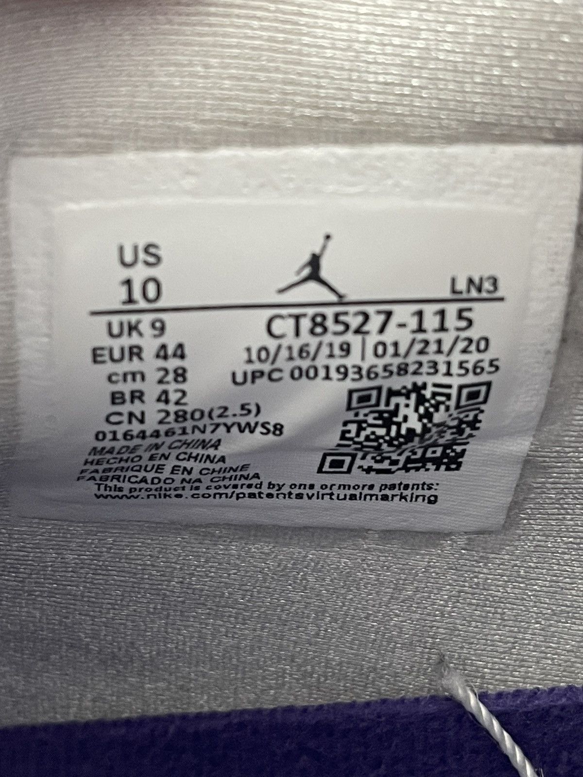 Jordan Brand Air Jordan 4 Retro Court Purple Size US 10 / EU 43 - 9 Thumbnail