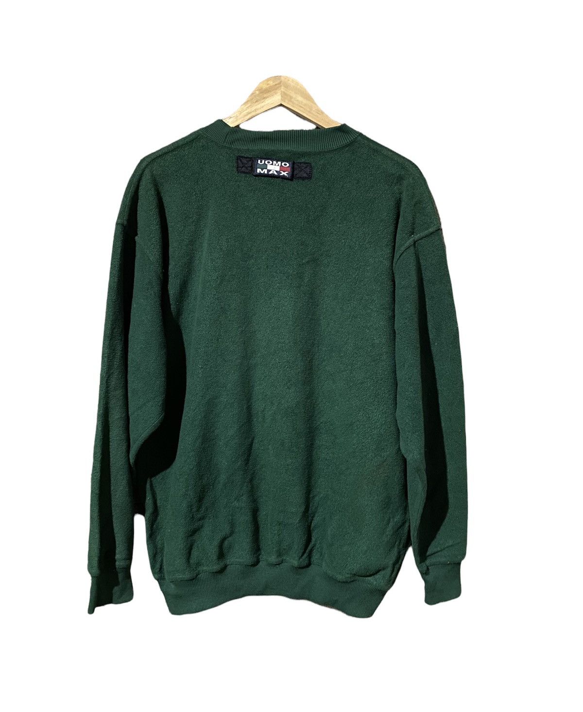 Designer × Japanese Brand × Vintage Vintage Uomo Max Italian Sweatshirt Green 90s Moda Italiana Size US L / EU 52-54 / 3 - 2 Thumbnail