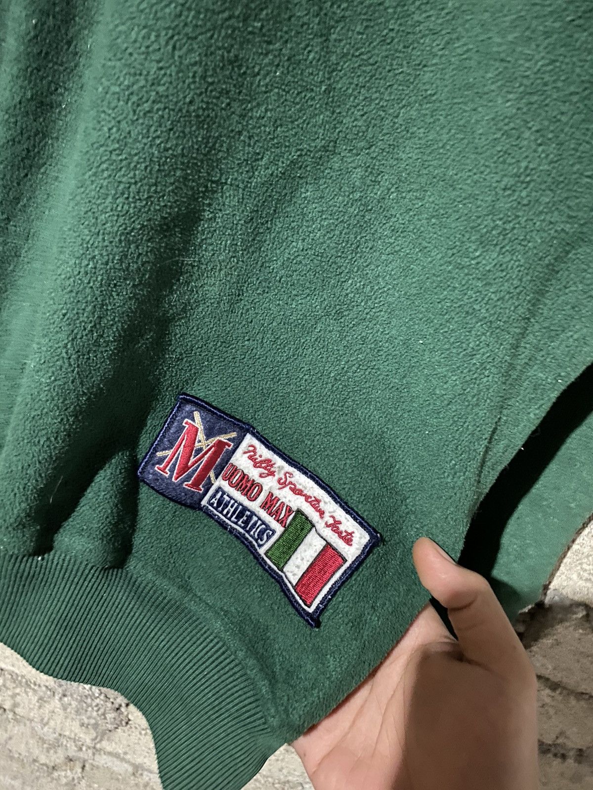 Designer × Japanese Brand × Vintage Vintage Uomo Max Italian Sweatshirt Green 90s Moda Italiana Size US L / EU 52-54 / 3 - 5 Thumbnail