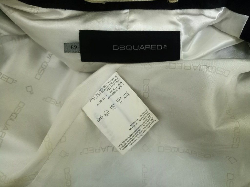 Dsquared2 🔥Made in Italy Dsquared² Velvet Jacket Coat Rare Design Size US L / EU 52-54 / 3 - 4 Thumbnail