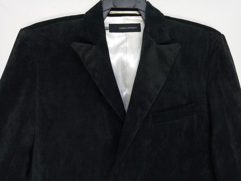 Dsquared2 🔥Made in Italy Dsquared² Velvet Jacket Coat Rare Design Size US L / EU 52-54 / 3 - 7 Thumbnail