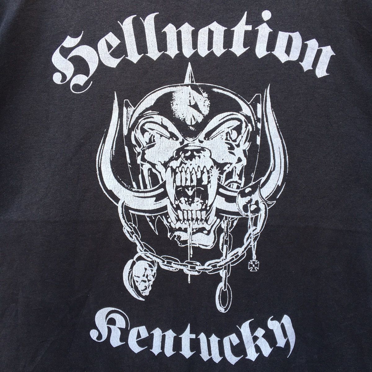 Band Tees × Vintage Vintage 90s MOTORHEAD HELLNATION KENTUCKY BAND T-shirt Size US L / EU 52-54 / 3 - 5 Thumbnail
