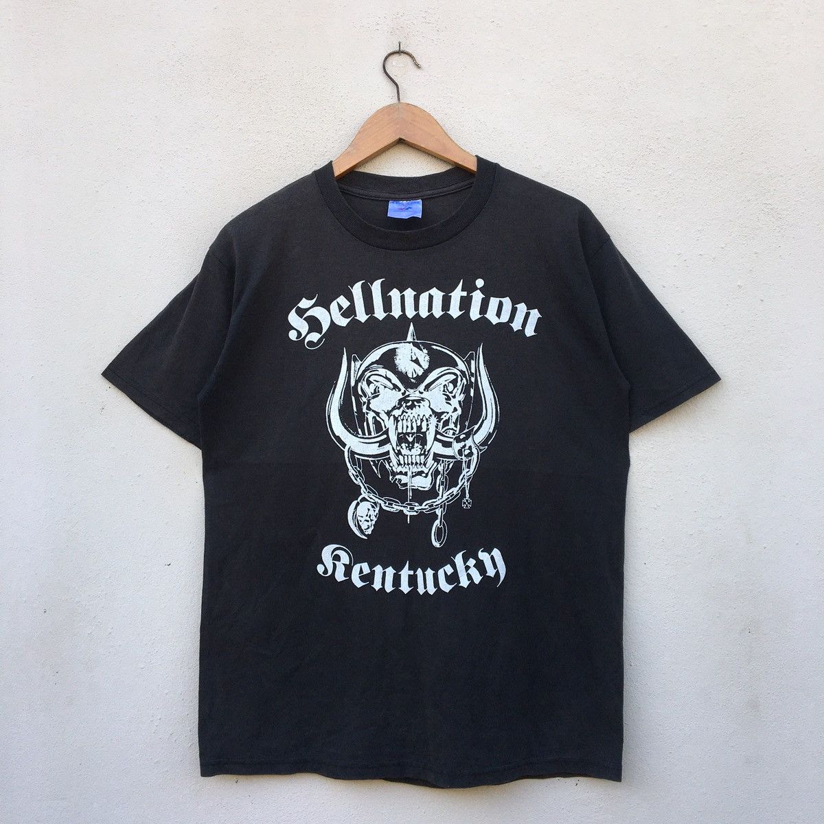 Band Tees × Vintage Vintage 90s MOTORHEAD HELLNATION KENTUCKY BAND T-shirt Size US L / EU 52-54 / 3 - 1 Thumbnail