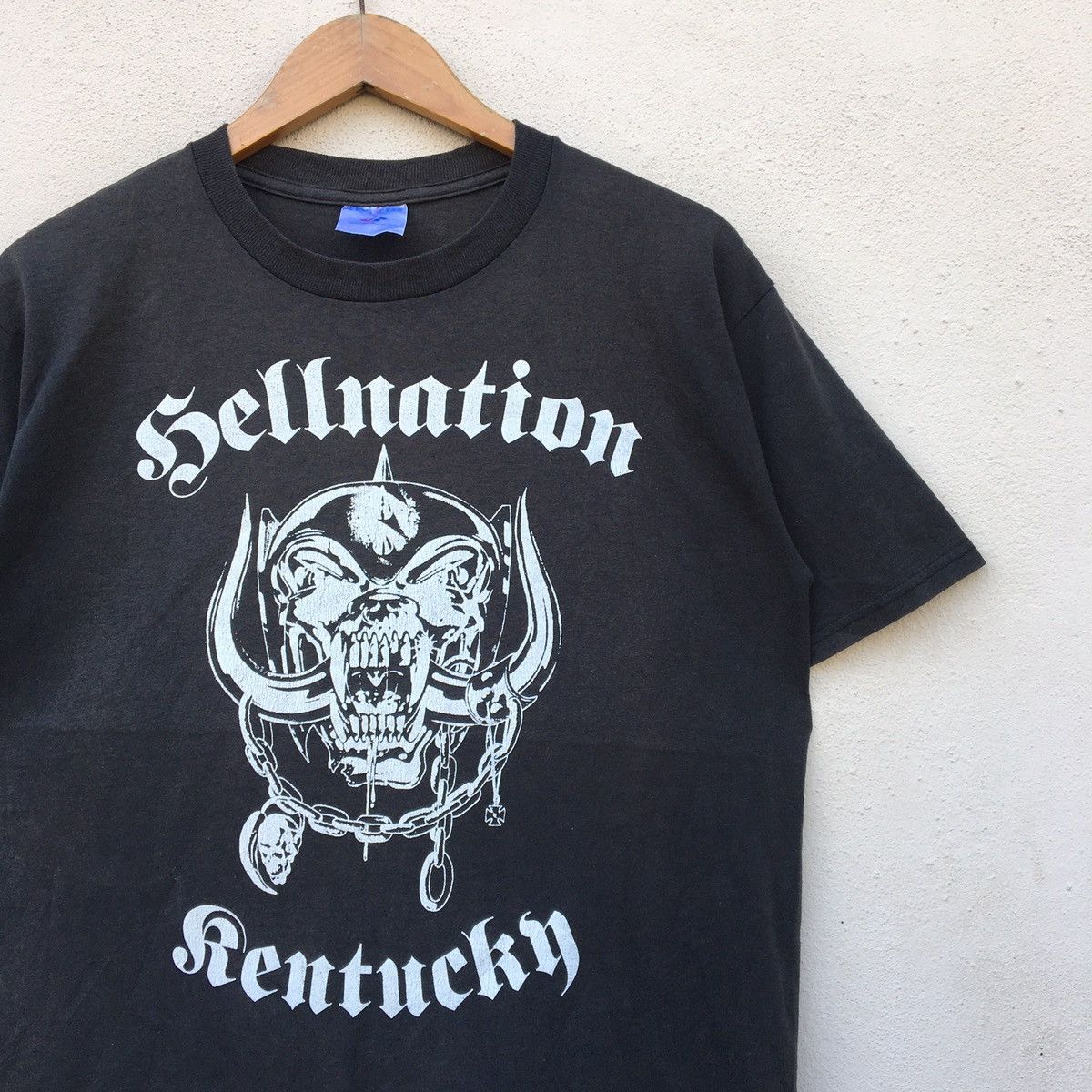 Band Tees × Vintage Vintage 90s MOTORHEAD HELLNATION KENTUCKY BAND T-shirt Size US L / EU 52-54 / 3 - 3 Thumbnail