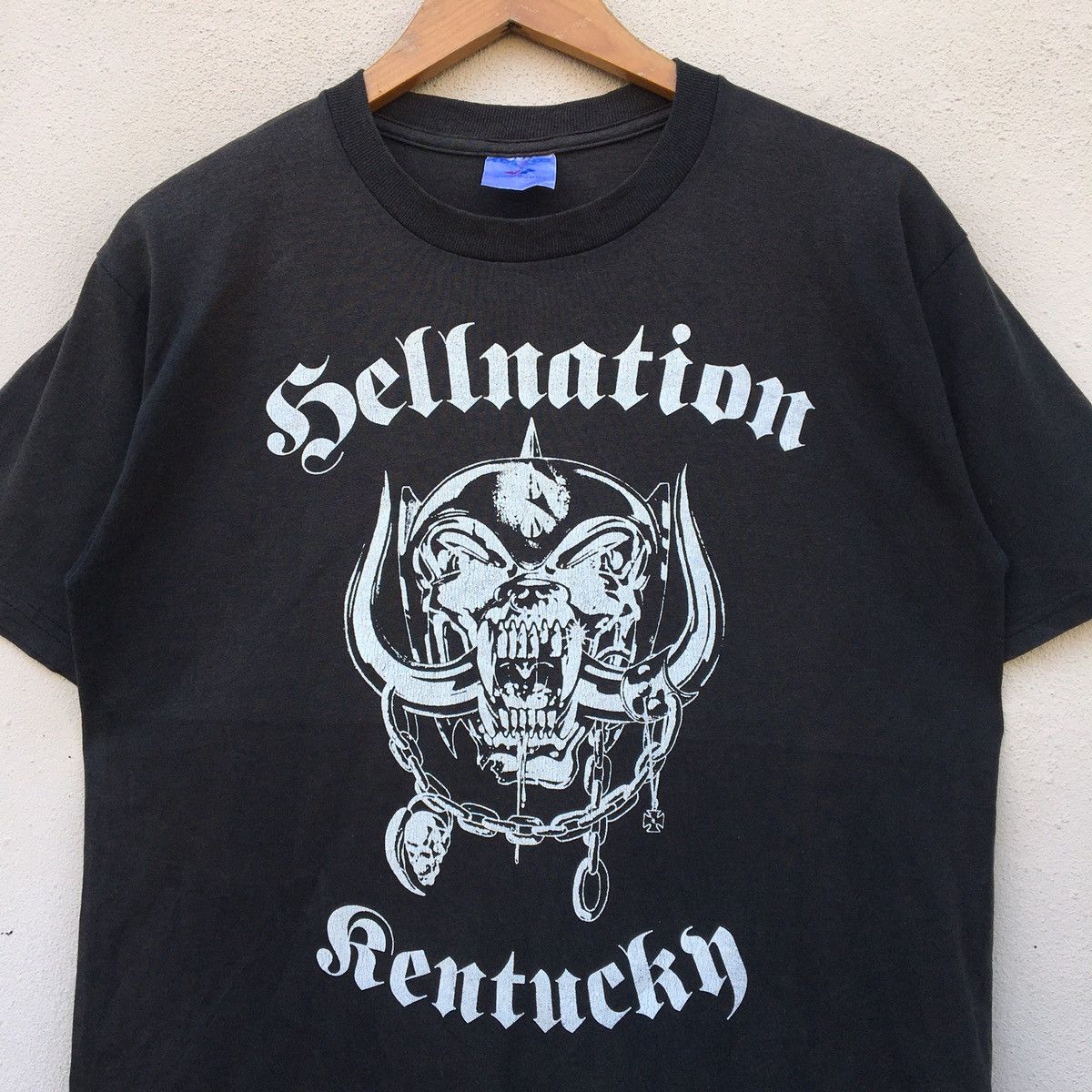 Band Tees × Vintage Vintage 90s MOTORHEAD HELLNATION KENTUCKY BAND T-shirt Size US L / EU 52-54 / 3 - 2 Thumbnail