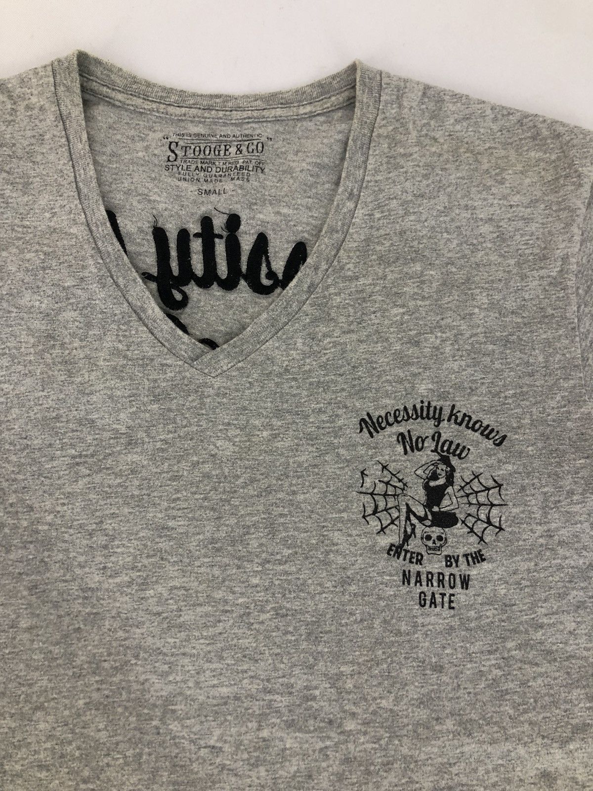 Japanese Brand Stooge &Co Necessity Know No Law Narrow Gate Embroidery Logo Size US S / EU 44-46 / 1 - 3 Thumbnail