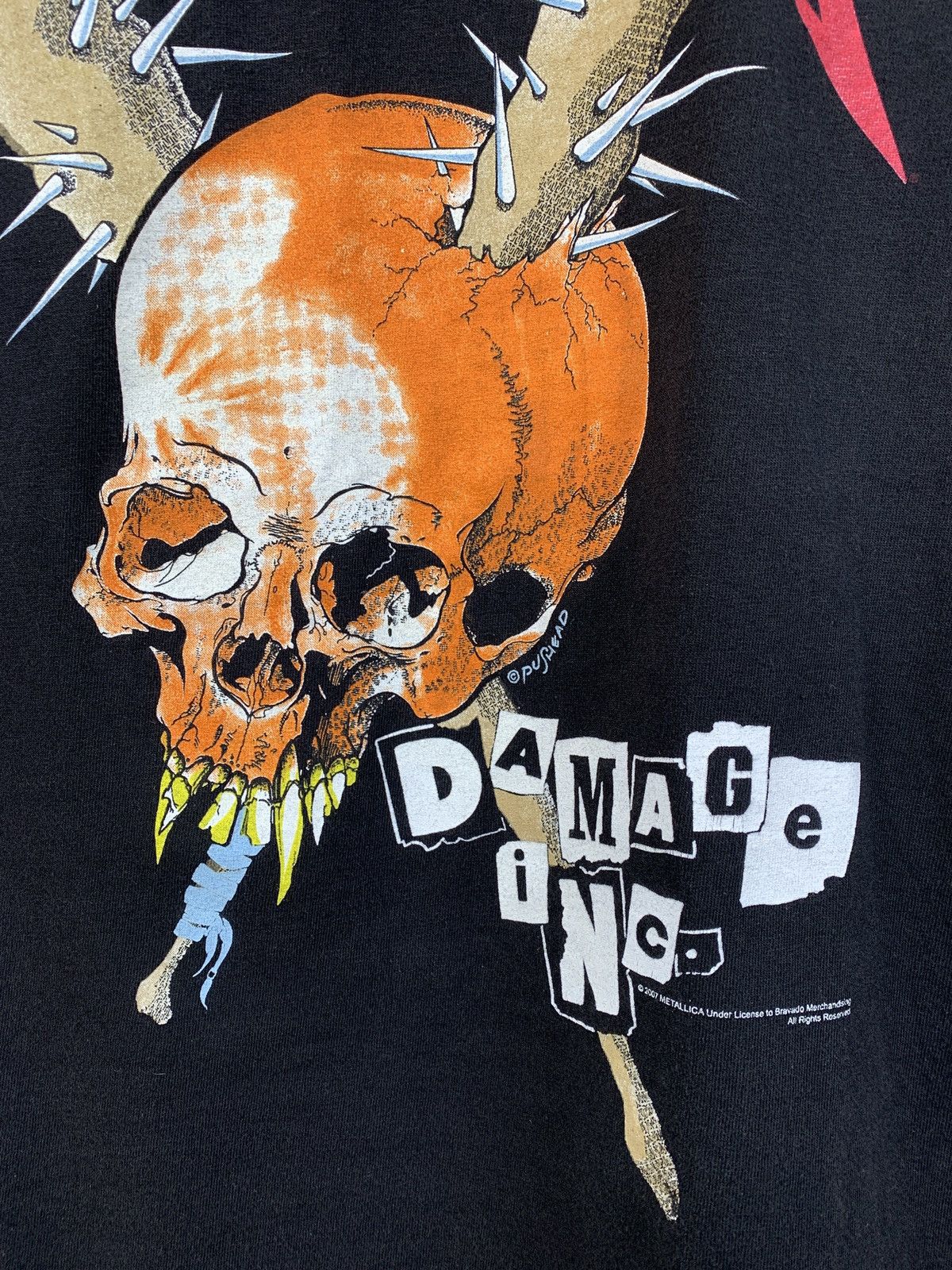 Band Tees 2007 Vintage Metallica Damage Inc Tour Band T-Shirt Size US S / EU 44-46 / 1 - 9 Thumbnail