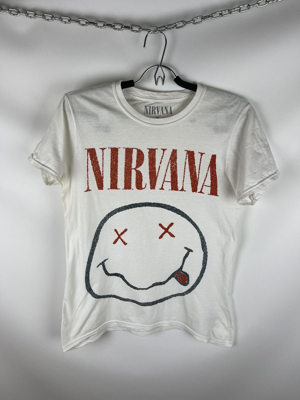 Band Tees × Nirvana Nirvana 2018 big logo band tee shirt white red Size US S / EU 44-46 / 1 - 1 Thumbnail
