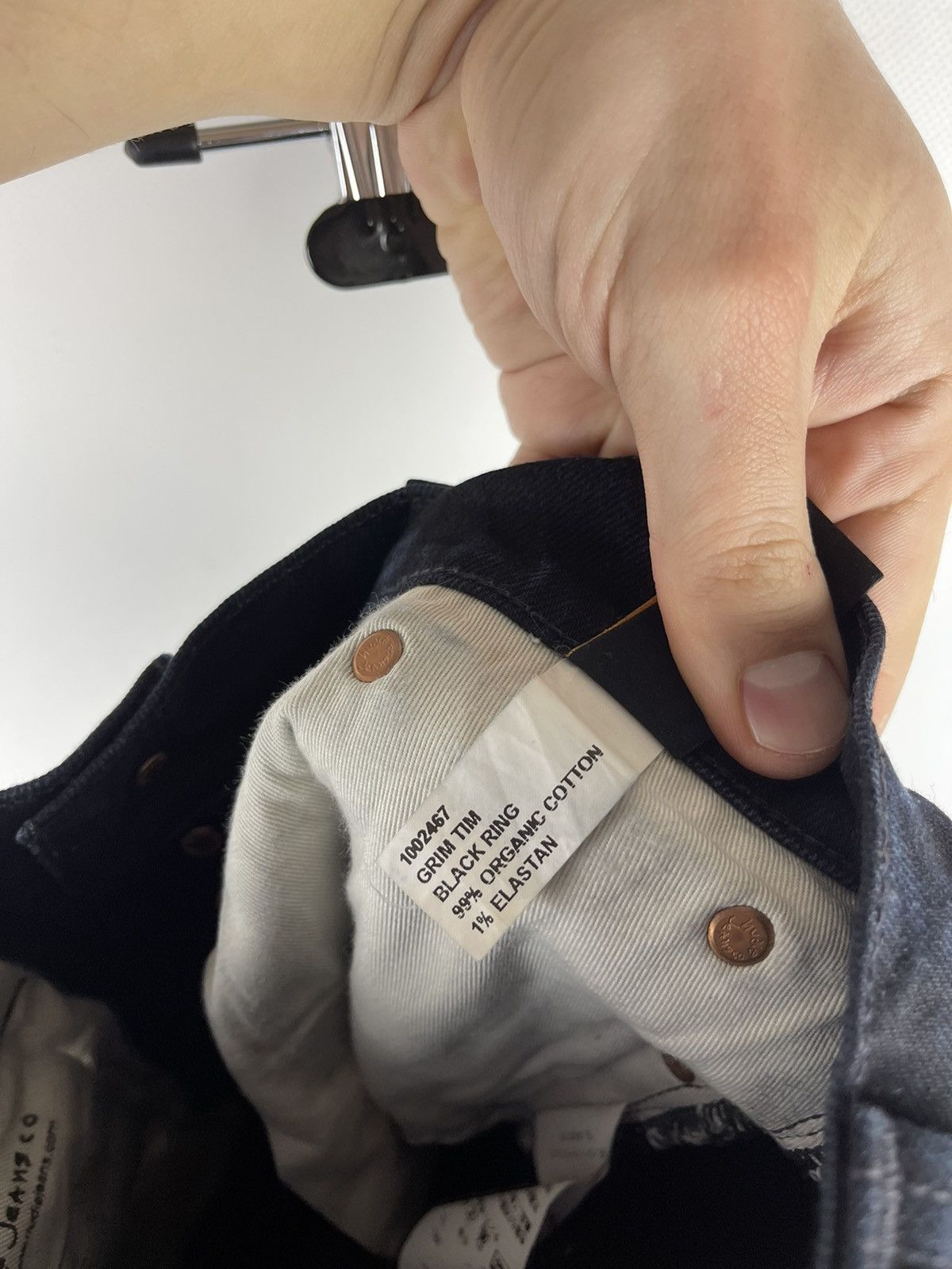 Nudie Jeans Nudie Jeans Grim Tim black ring faded organic cotton jeans Size US 30 / EU 46 - 11 Thumbnail