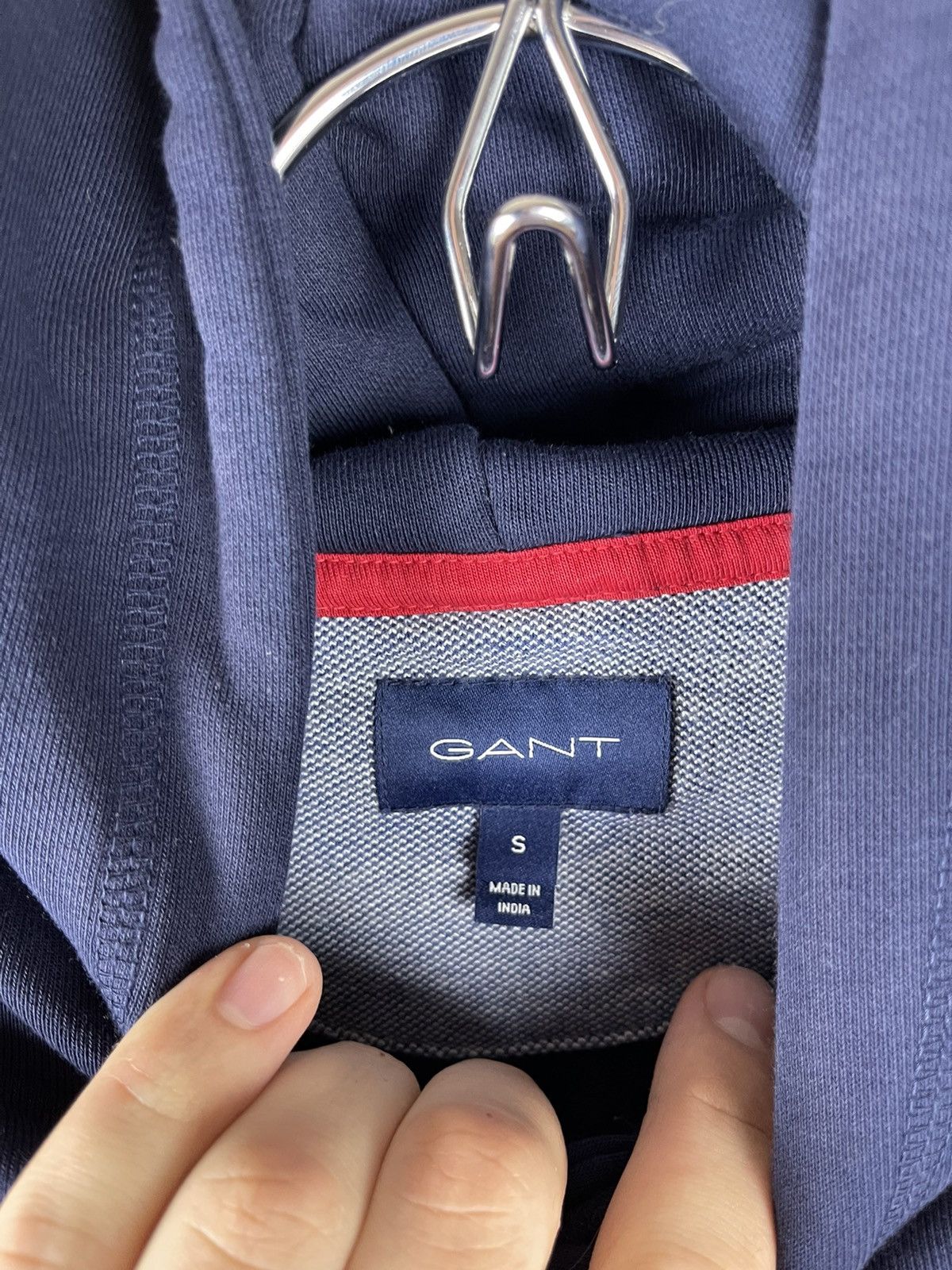 Gant Gant big logo navy hooded jacket hoodie sweatshirt Size US S / EU 44-46 / 1 - 7 Thumbnail