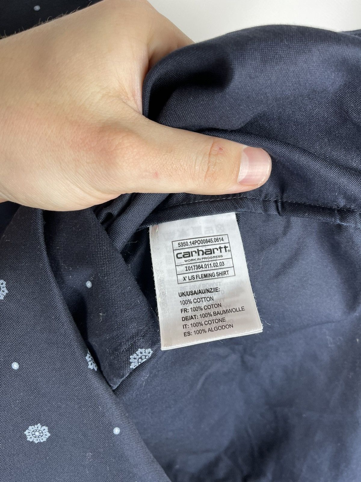 Carhartt Carhartt WIP X’ long sleeve Fleming shirt pattern Size US S / EU 44-46 / 1 - 8 Thumbnail