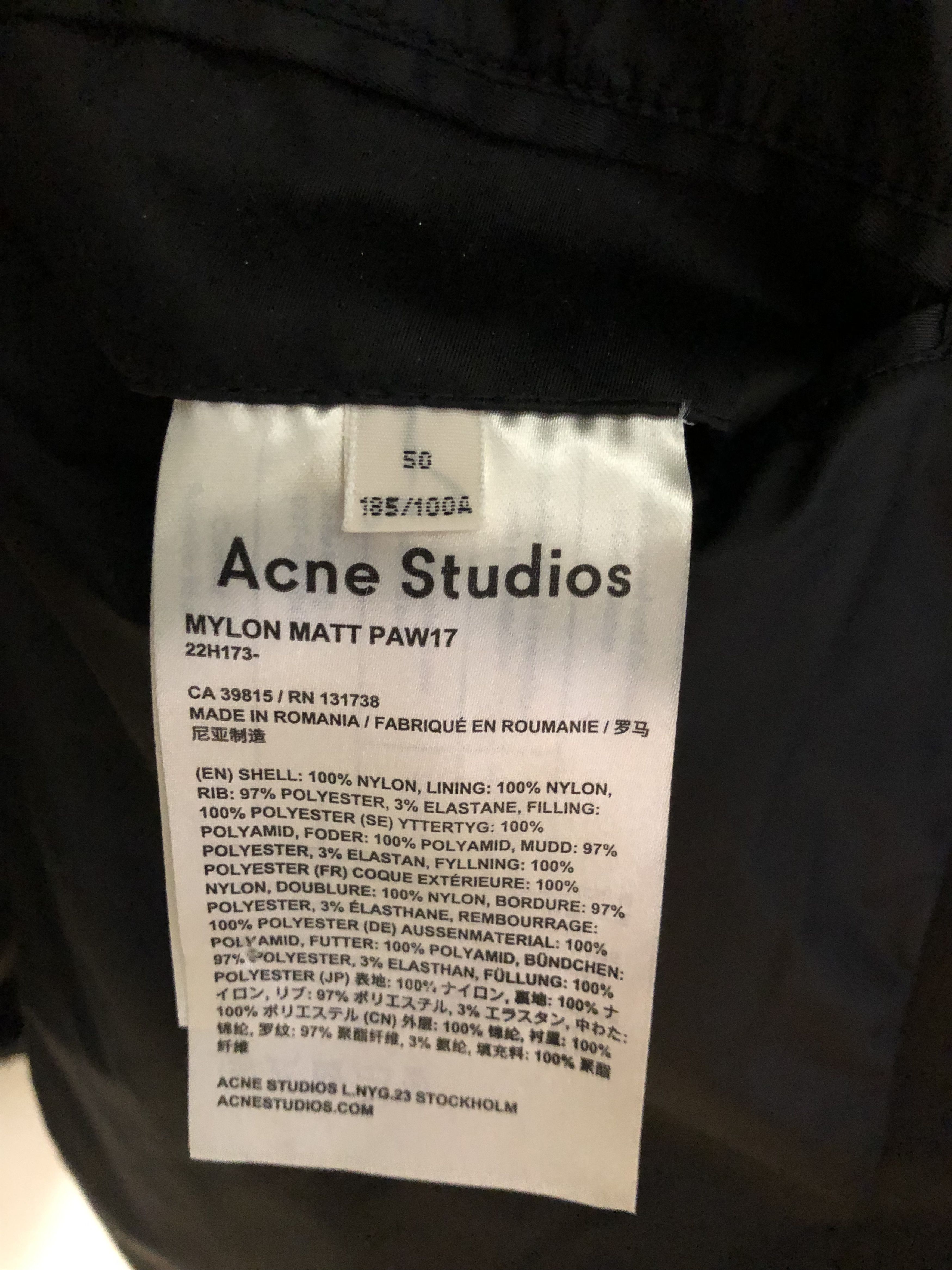 Acne Studios Acne Studios Black Satin Bomber Jacket Size US M / EU 48-50 / 2 - 4 Thumbnail