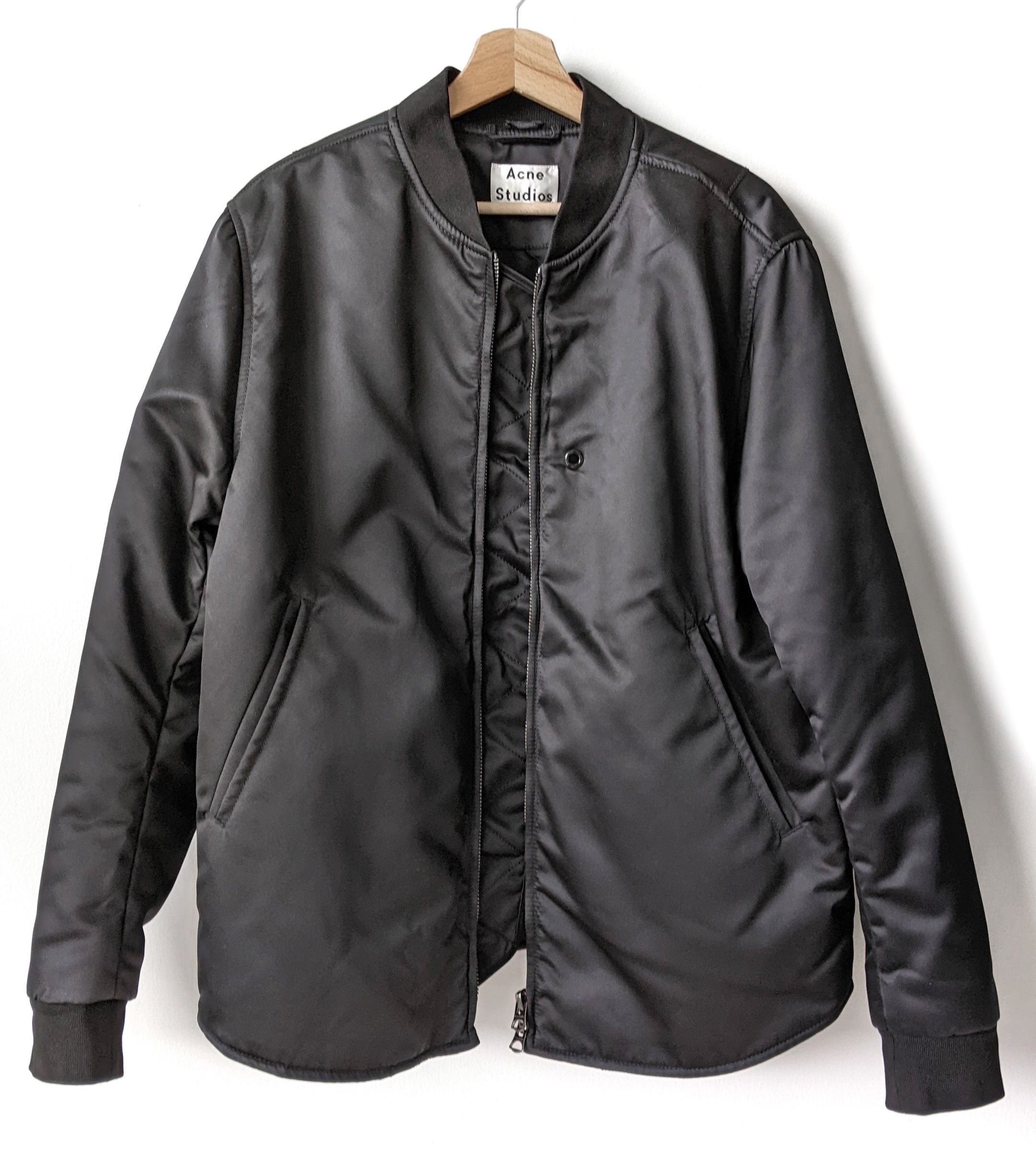 Acne Studios Acne Studios Silas PSS15 Light Black Nylon Bomber