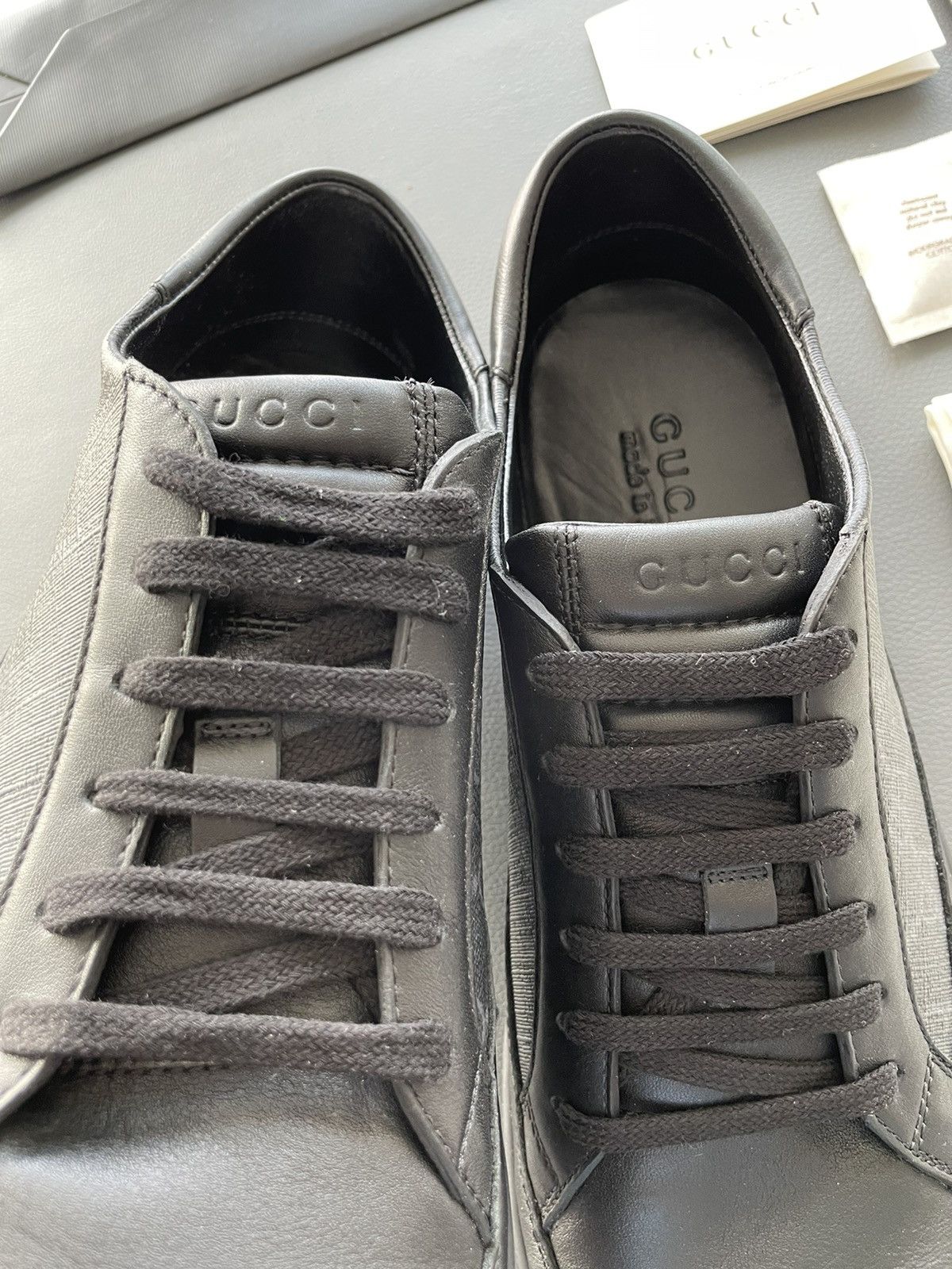 Gucci Rare Limited Edition Gucci Supreme Leather Low Top Sneakers Size US 11 / EU 44 - 17 Thumbnail