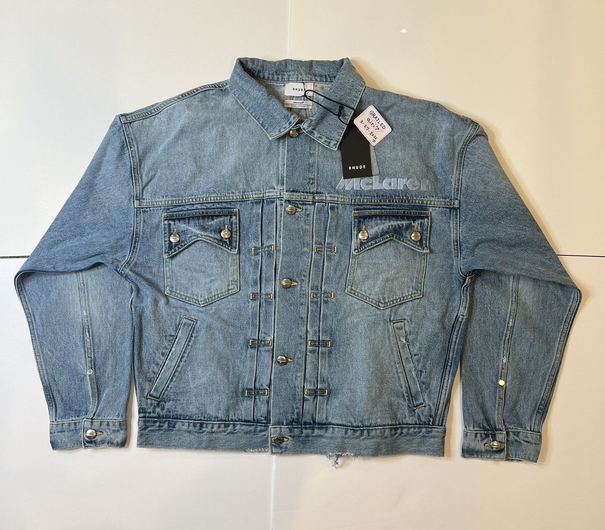 Rhude Rhude x Mclaren Denim Embroidered Jacket | Grailed