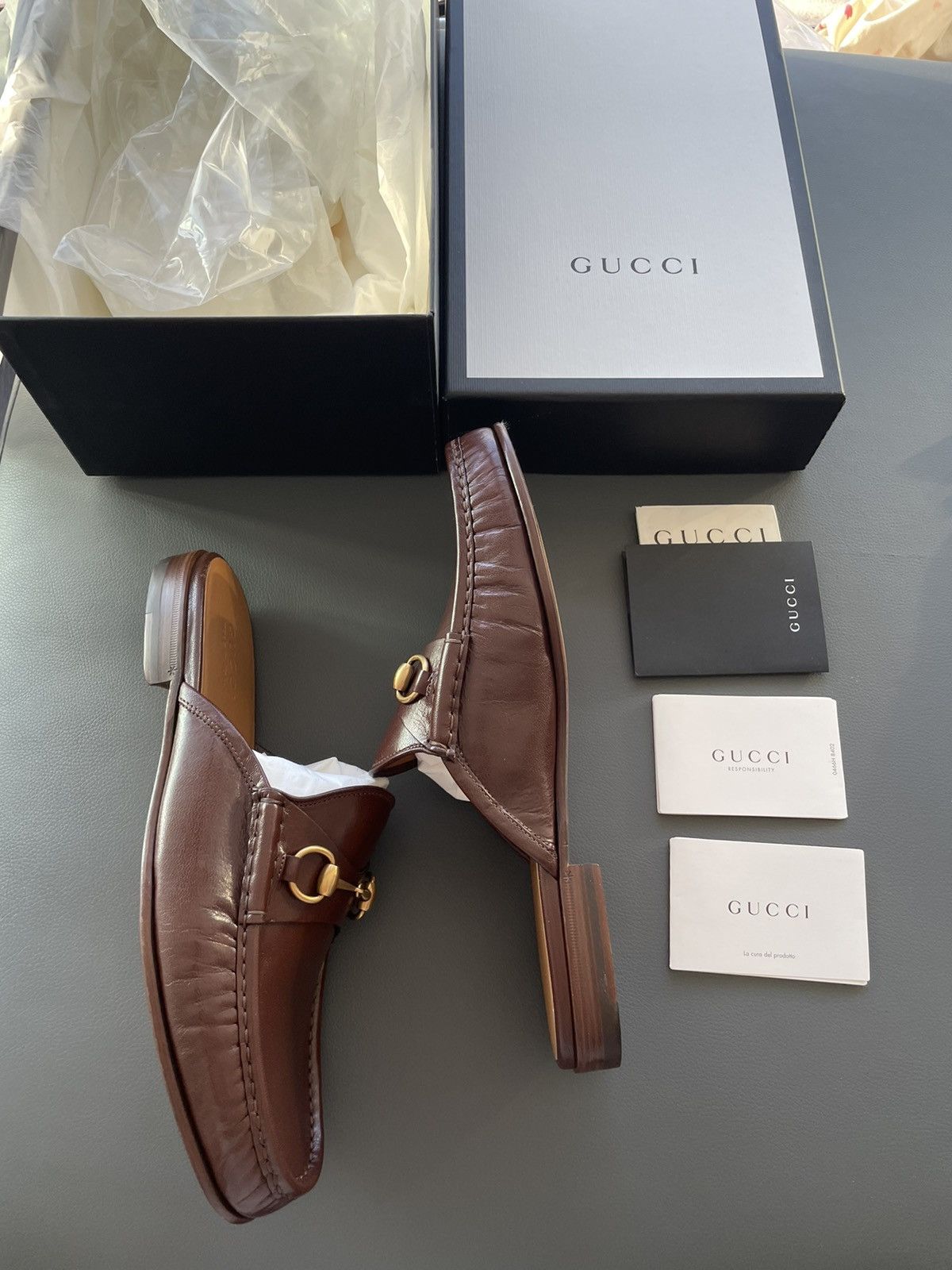 Gucci Iconic Super Runway Limited Horsebit Leather Sandal Shoes Size US 8.5 / EU 41-42 - 12 Thumbnail