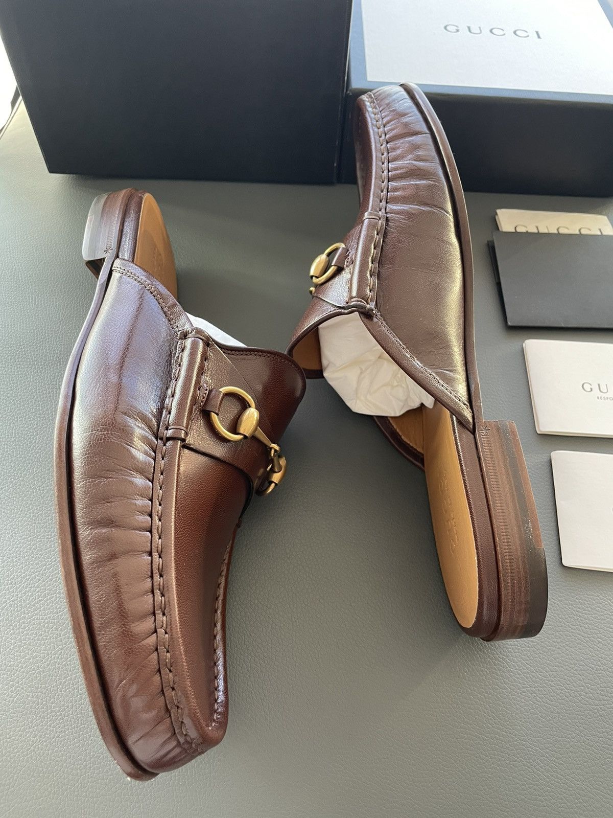 Gucci Iconic Super Runway Limited Horsebit Leather Sandal Shoes Size US 8.5 / EU 41-42 - 13 Thumbnail