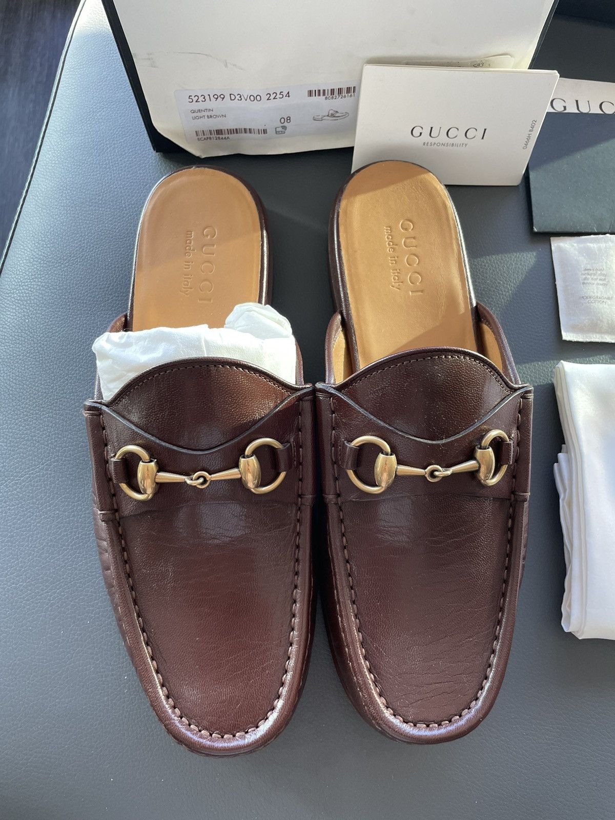 Gucci Limited Edition Iconic Classic Leather Sandal Shoes 100% New Size US 8.5 / EU 41-42 - 1 Thumbnail