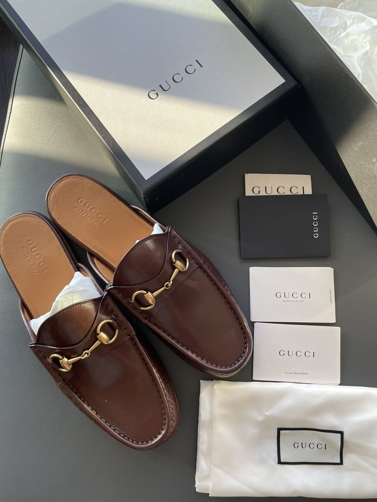 Gucci Limited Edition Iconic Classic Leather Sandal Shoes 100% New Size US 8.5 / EU 41-42 - 7 Thumbnail