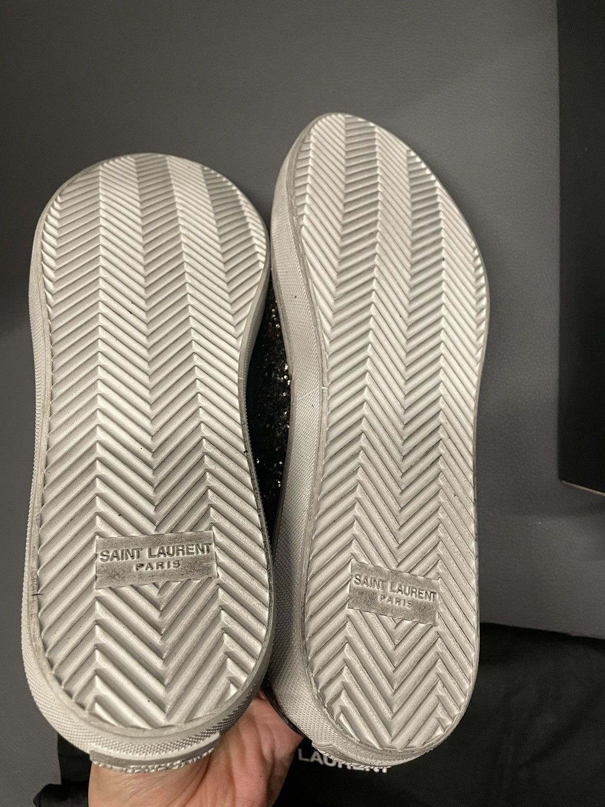 Saint Laurent Paris Rare Brand NEW Super Runway Moon Plus Glitter Leather Shoes Size US 11 / EU 44 - 5 Thumbnail