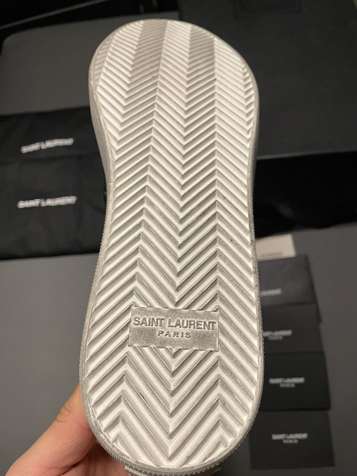 Saint Laurent Paris Rare Brand NEW Super Runway Moon Plus Glitter Leather Shoes Size US 11 / EU 44 - 21 Thumbnail