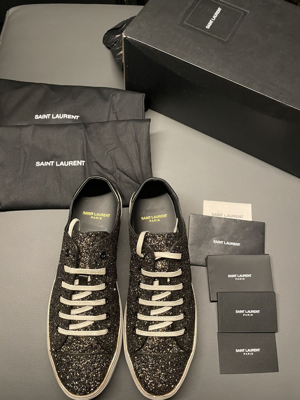Saint Laurent Paris Rare Brand NEW Super Runway Moon Plus Glitter Leather Shoes Size US 11 / EU 44 - 20 Thumbnail