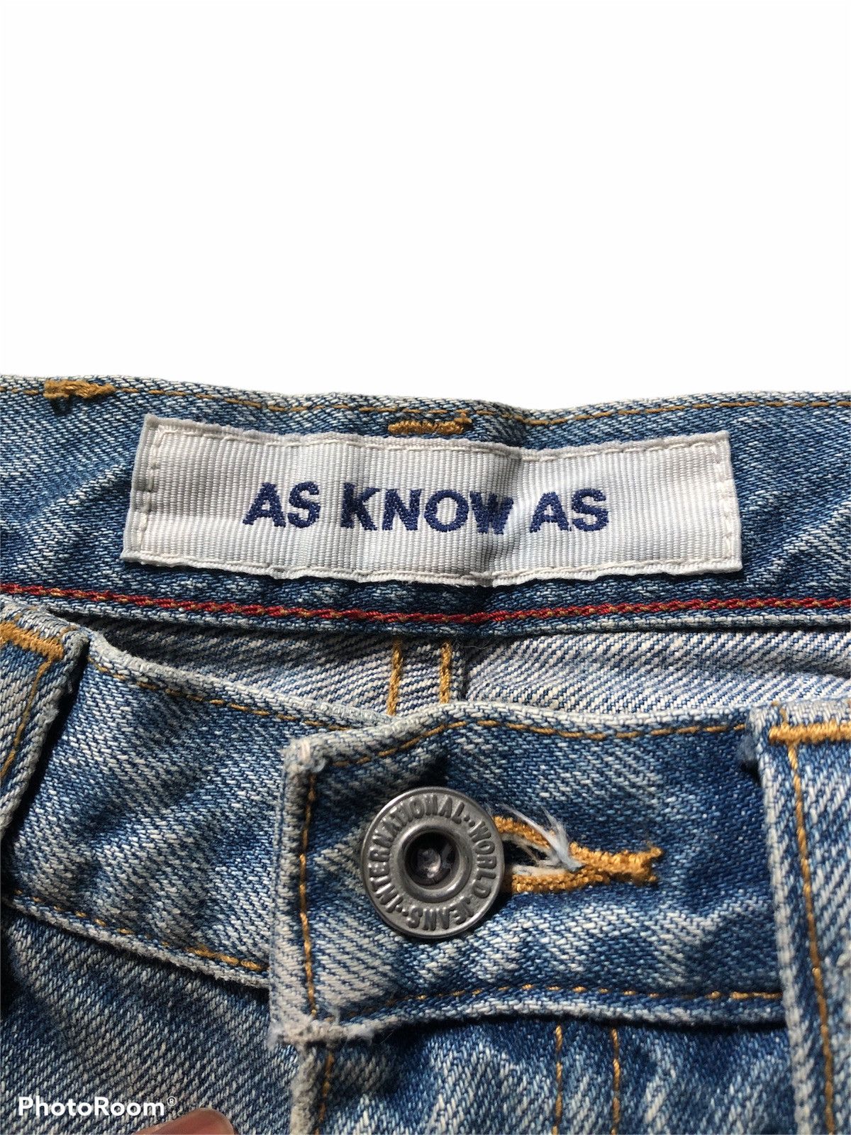 Japanese Brand AS KNOW AS WASHED BLUE DENIM Size US 31 - 6 Thumbnail