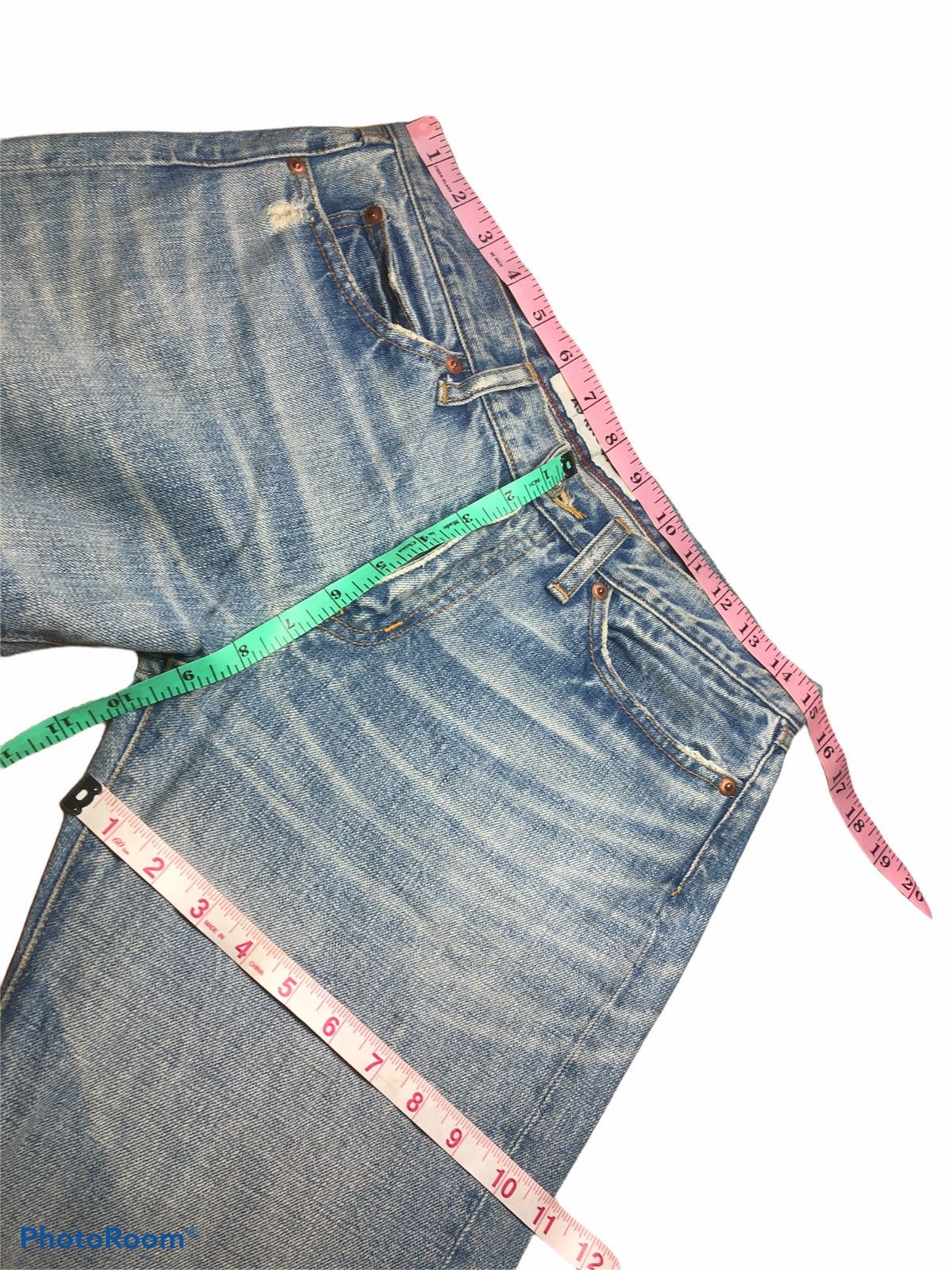 Japanese Brand AS KNOW AS WASHED BLUE DENIM Size US 31 - 7 Thumbnail