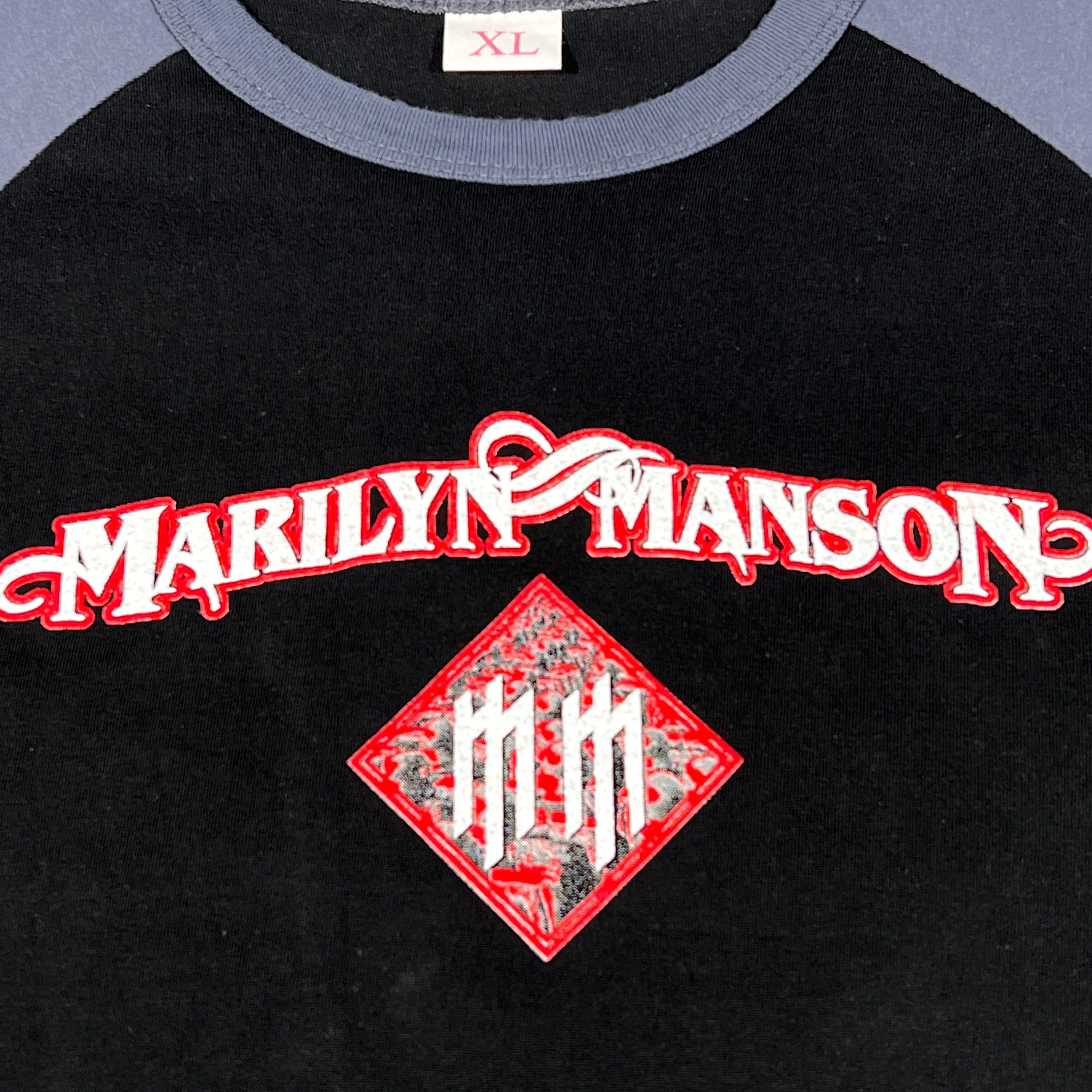 Marilyn Manson Grotesk Burlesk Tシャツ 2003 Black Vintage T-Shirt - Marilyn Manson Grotesk Burlesk - L