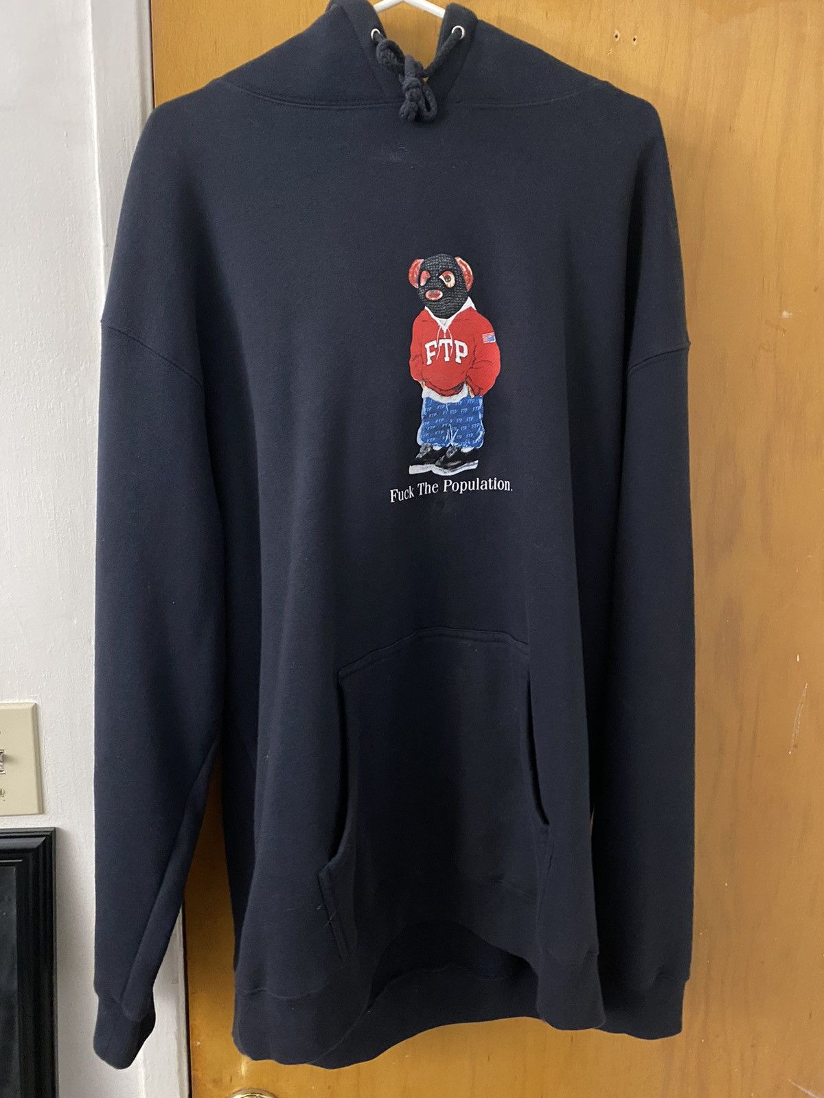 Fuck The Population FTP Polo Bear Hoodie Grailed