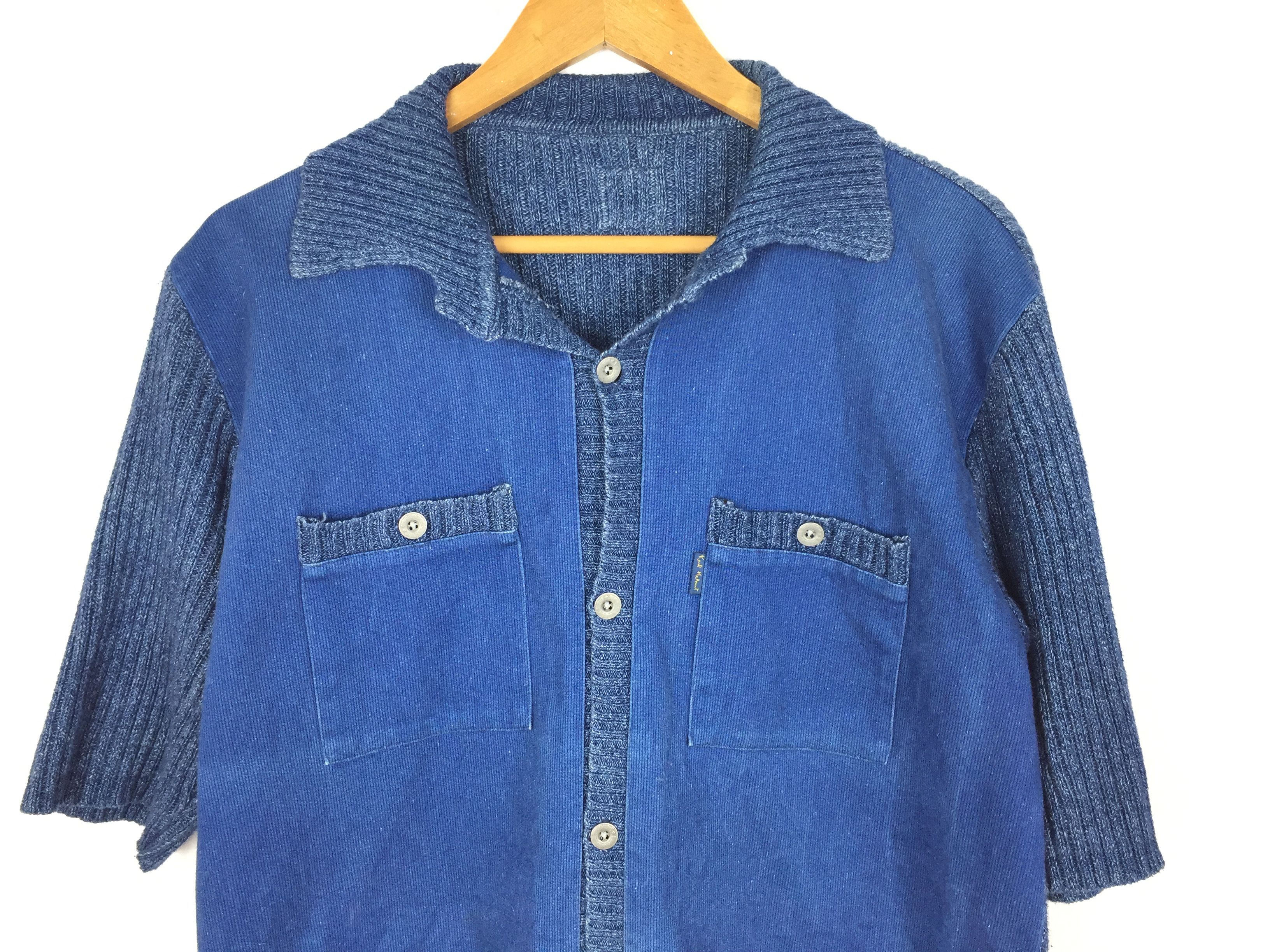 Blue Blue Japan Pink House hybrid knit denim shirt Size US L / EU 52-54 / 3 - 3 Thumbnail
