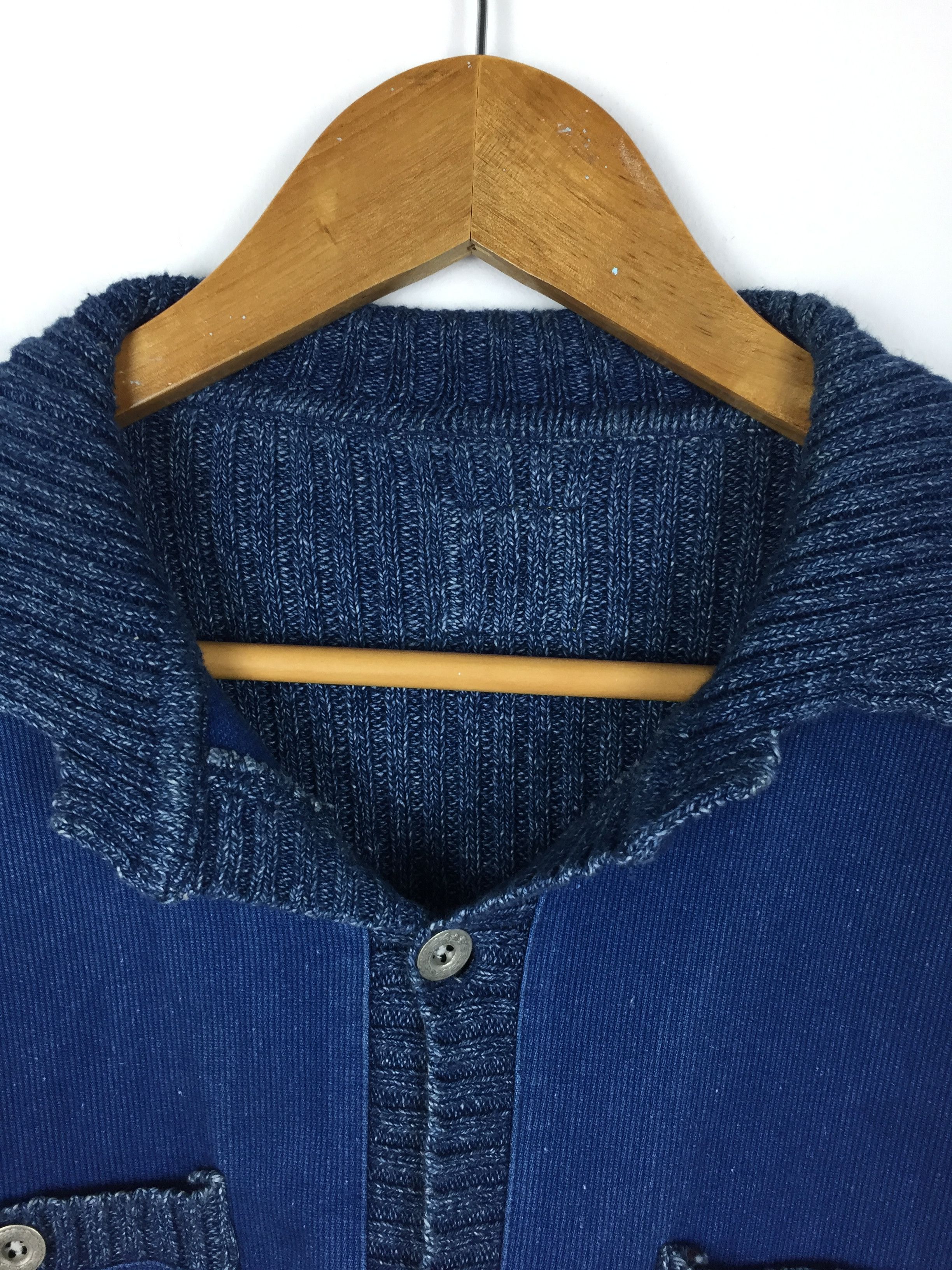 Blue Blue Japan Pink House hybrid knit denim shirt Size US L / EU 52-54 / 3 - 7 Thumbnail