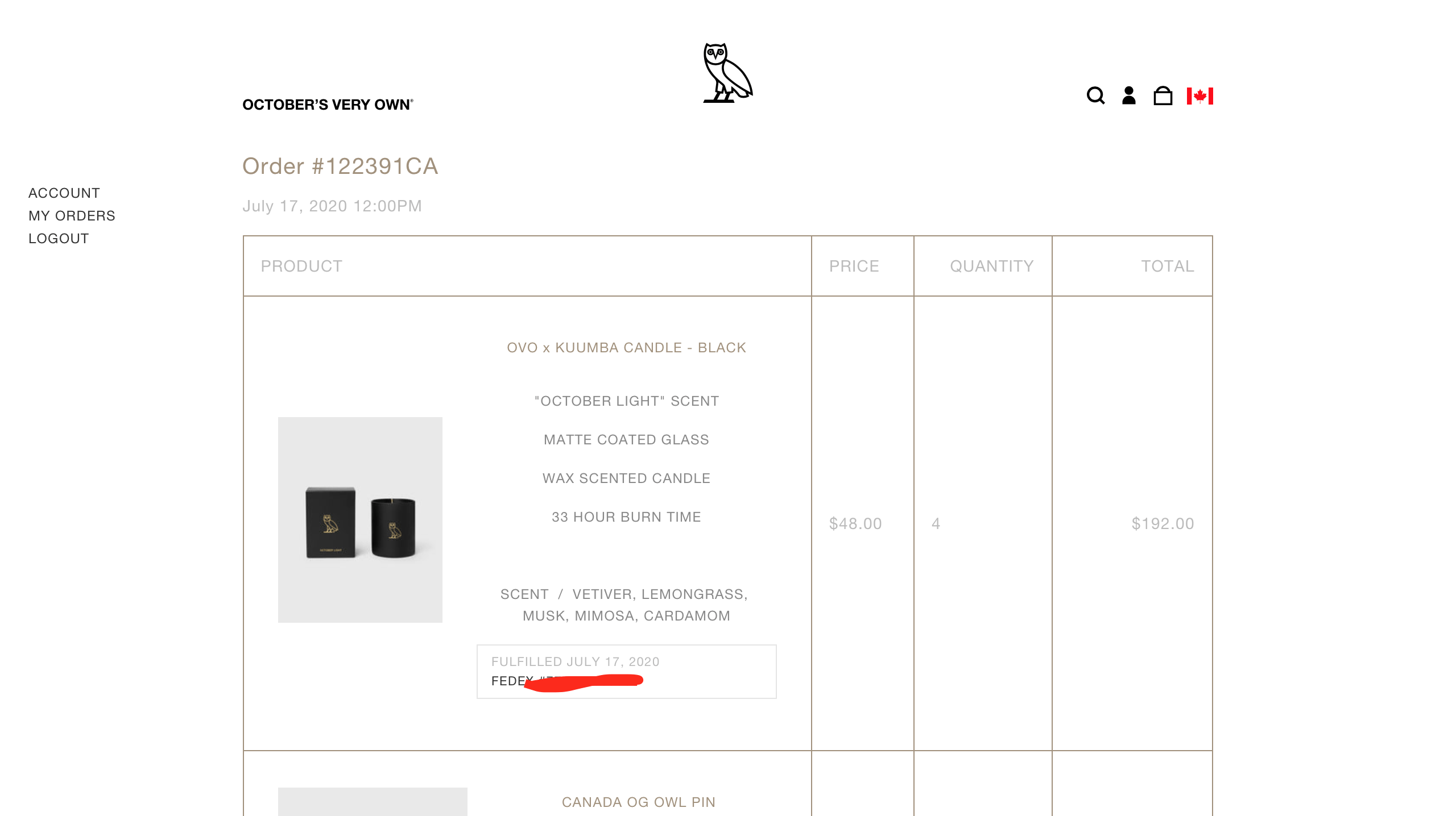 Drake OVO X KUUMBA CANDLE Size ONE SIZE - 7 Thumbnail