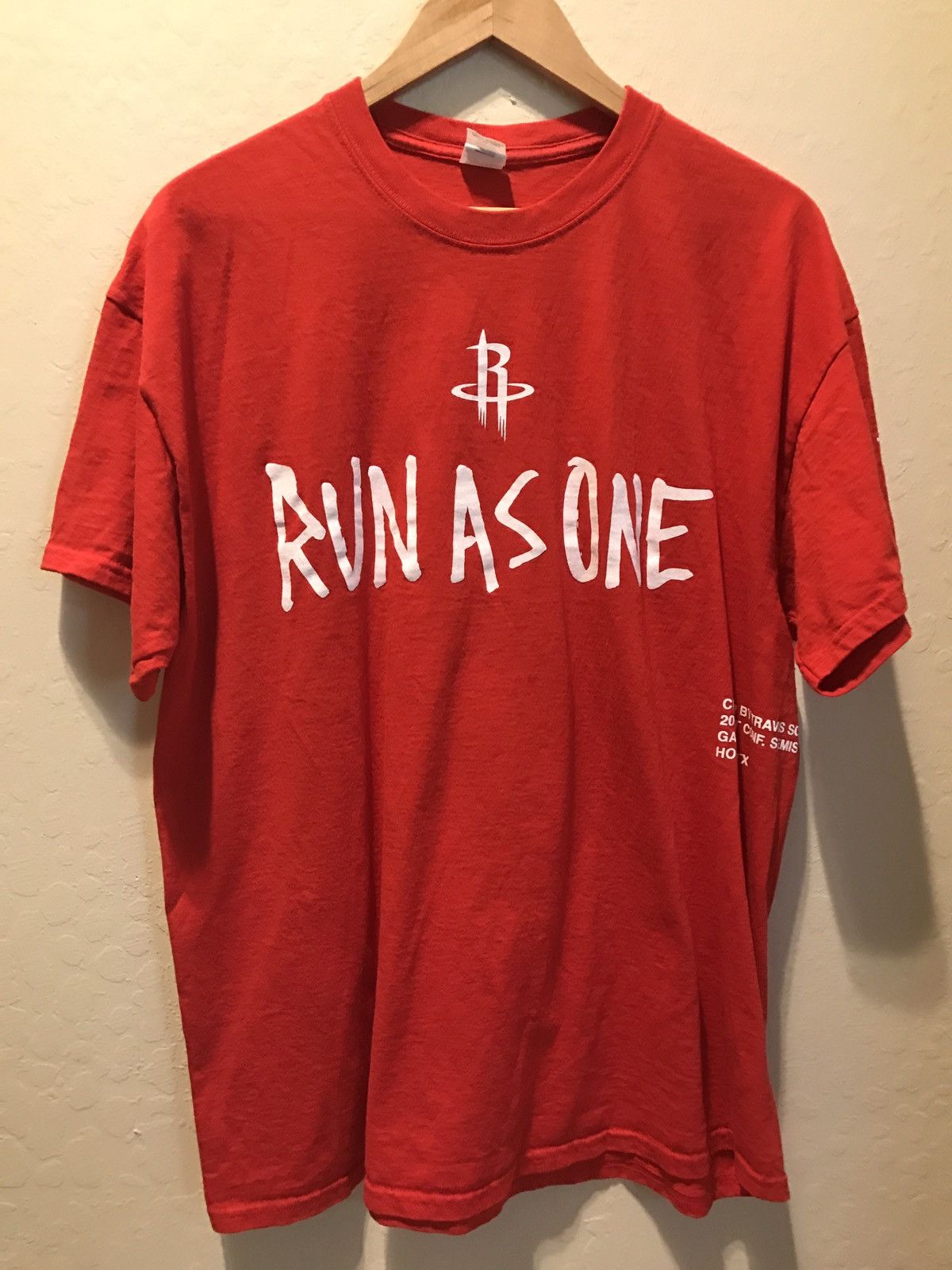 Rapper Travis Scott Designs 'Run as One' Houston Rockets Shirts