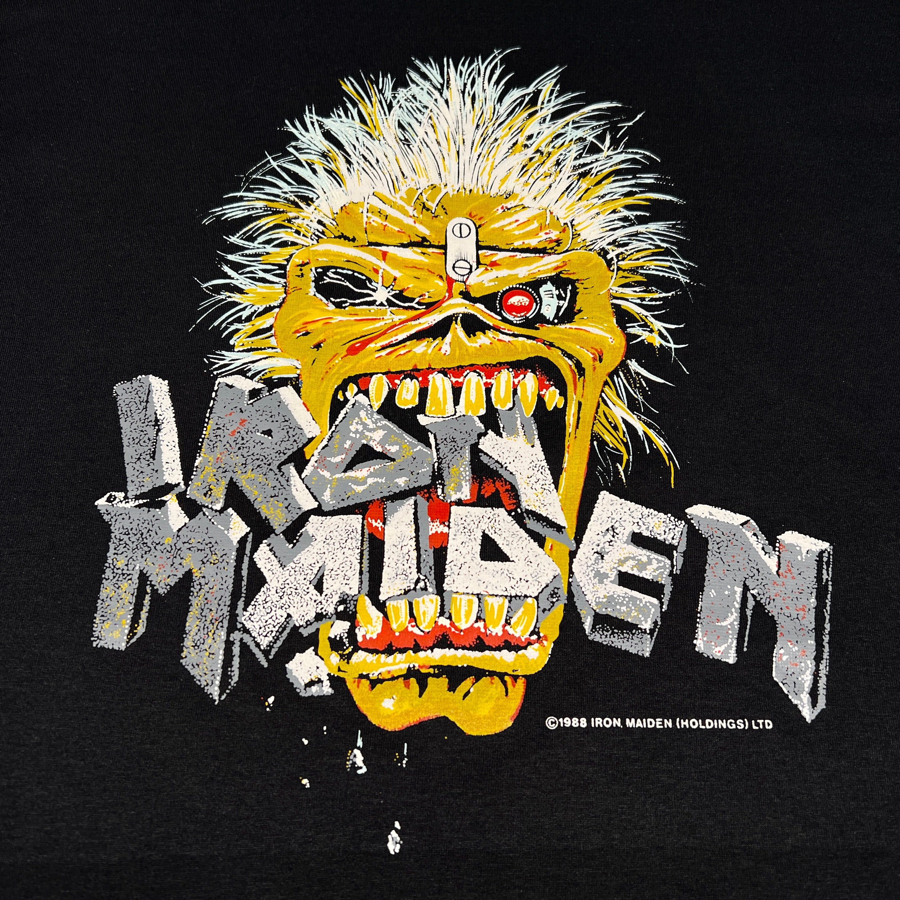 Band Tees Vintage 1988 Iron Maiden ‘Eddie Crunch’ Promo T Shirt Size US XL / EU 56 / 4 - 4 Thumbnail