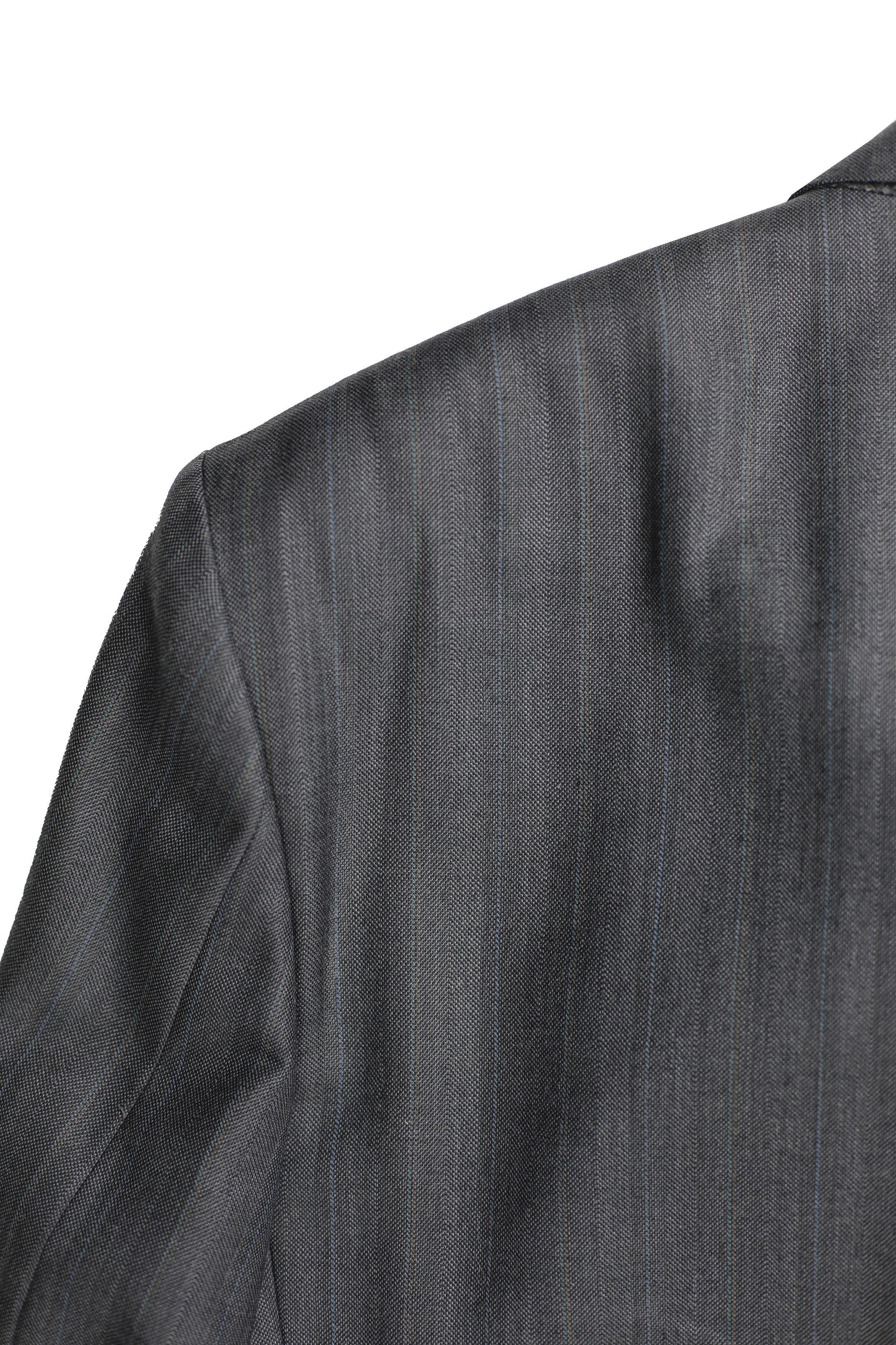 Christian Dior Monsieur Christian Dior Double Breasted Pinstripe Navy Suit Chest 40 Size 40R - 4 Thumbnail