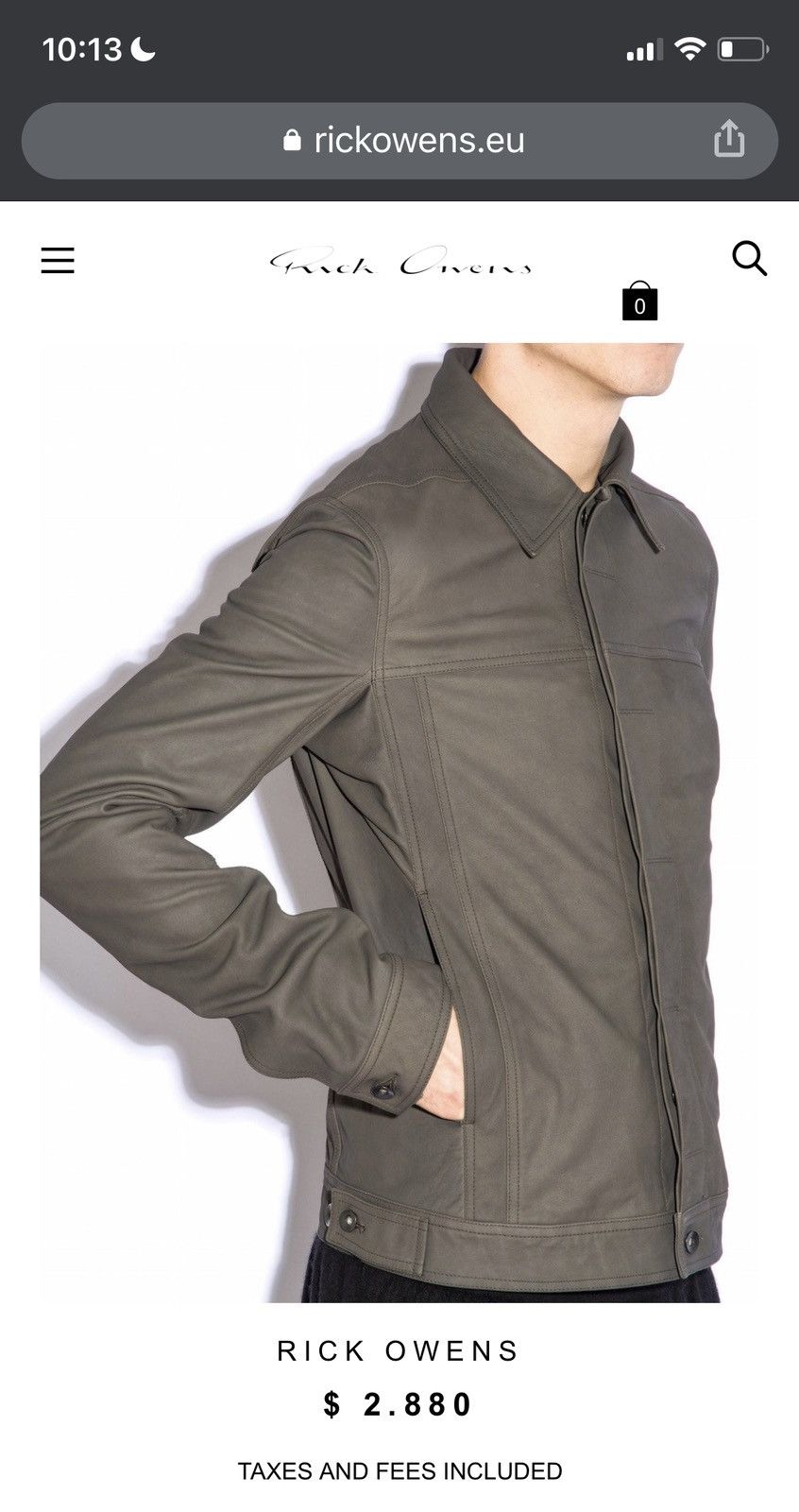 Rick Owens FW15 Sphinx Calfskin Leather Worker Jacket 50 Size US M / EU 48-50 / 2 - 14 Thumbnail