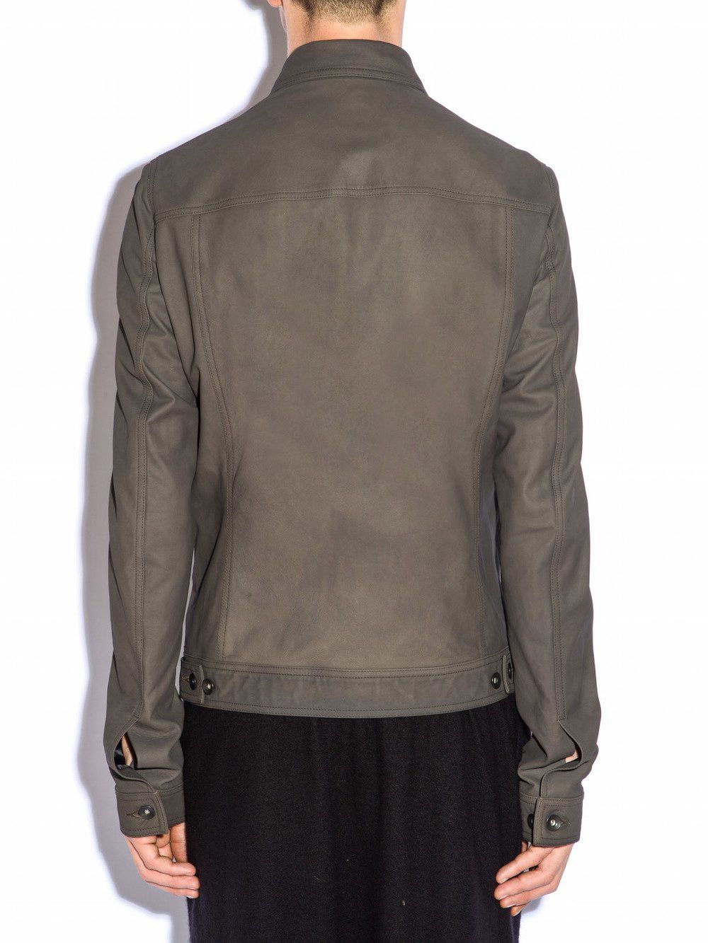 Rick Owens FW15 Sphinx Calfskin Leather Worker Jacket 50 Size US M / EU 48-50 / 2 - 2 Thumbnail