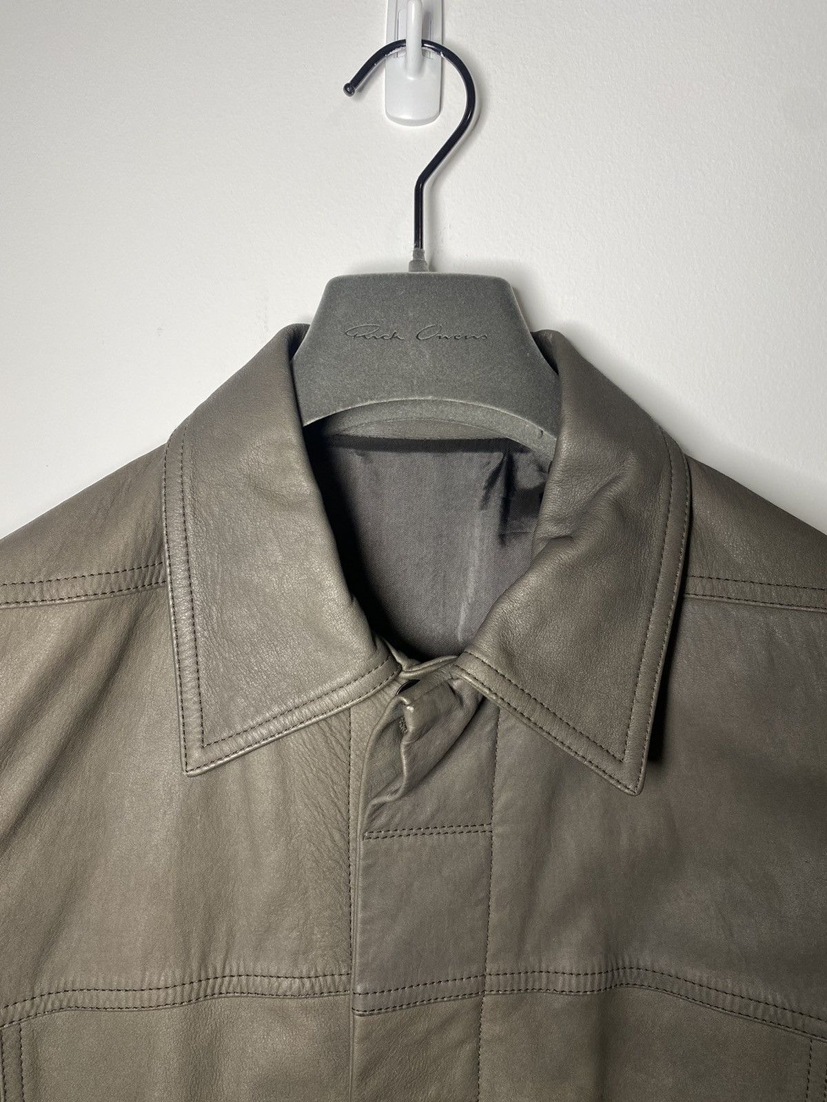 Rick Owens FW15 Sphinx Calfskin Leather Worker Jacket 50 Size US M / EU 48-50 / 2 - 5 Thumbnail